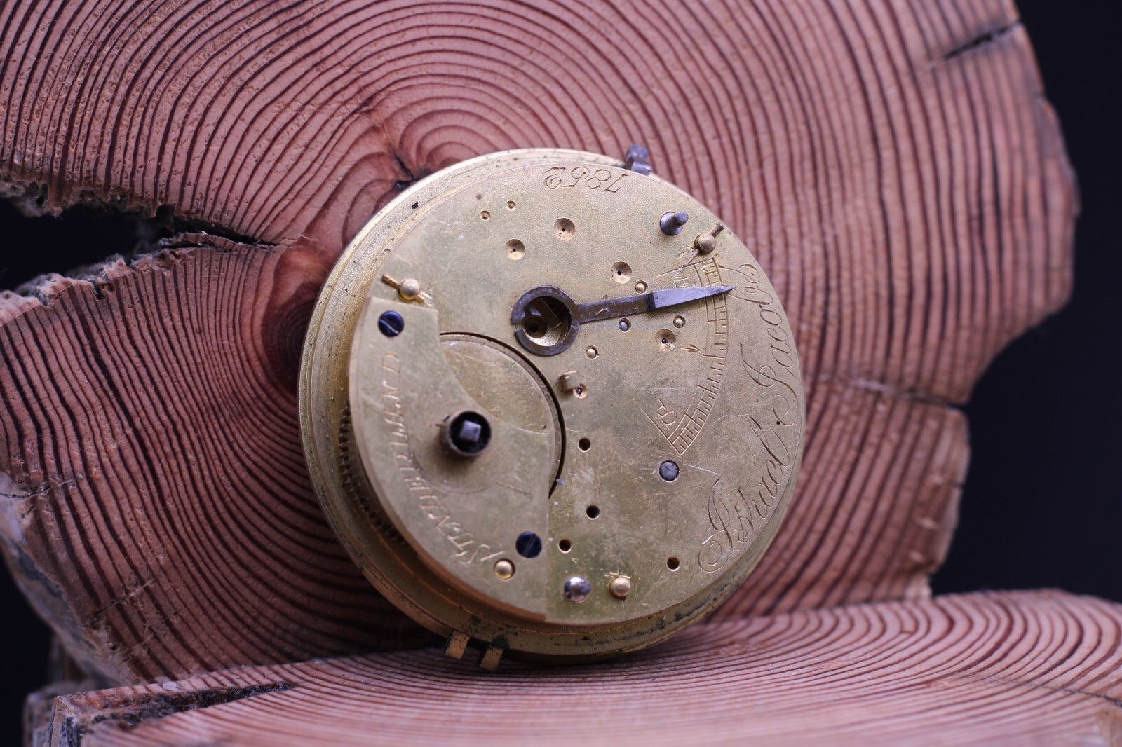 ISRAEL JACOBS 7852 SUNDERLAND KEYWIND ENGLISH LEVER POCKET WATCH MOVEMENT (KD)