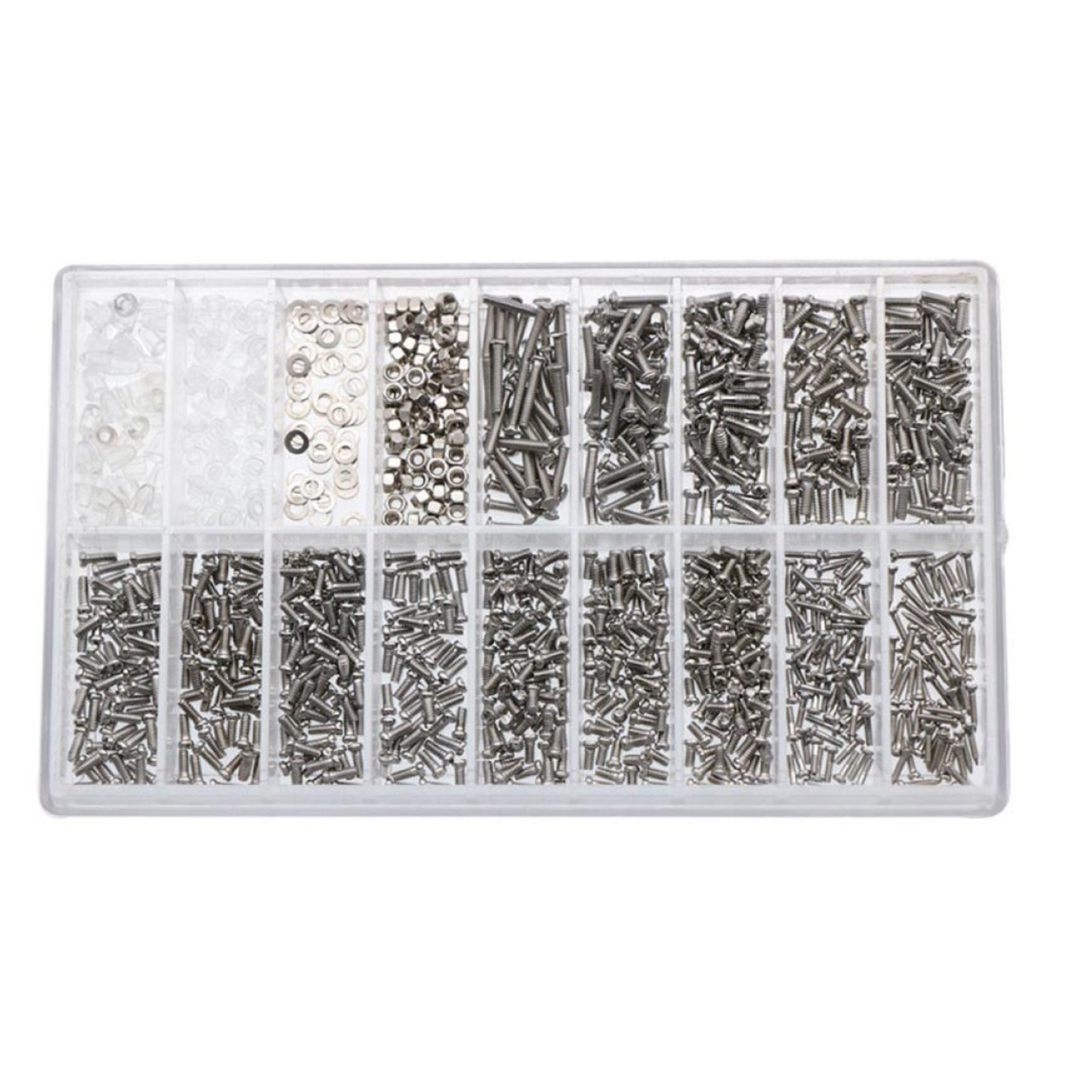 1000Pack Micro Eyeglass Sunglass Tiny Screw Nut Assortment Watchmaker Repair Kit