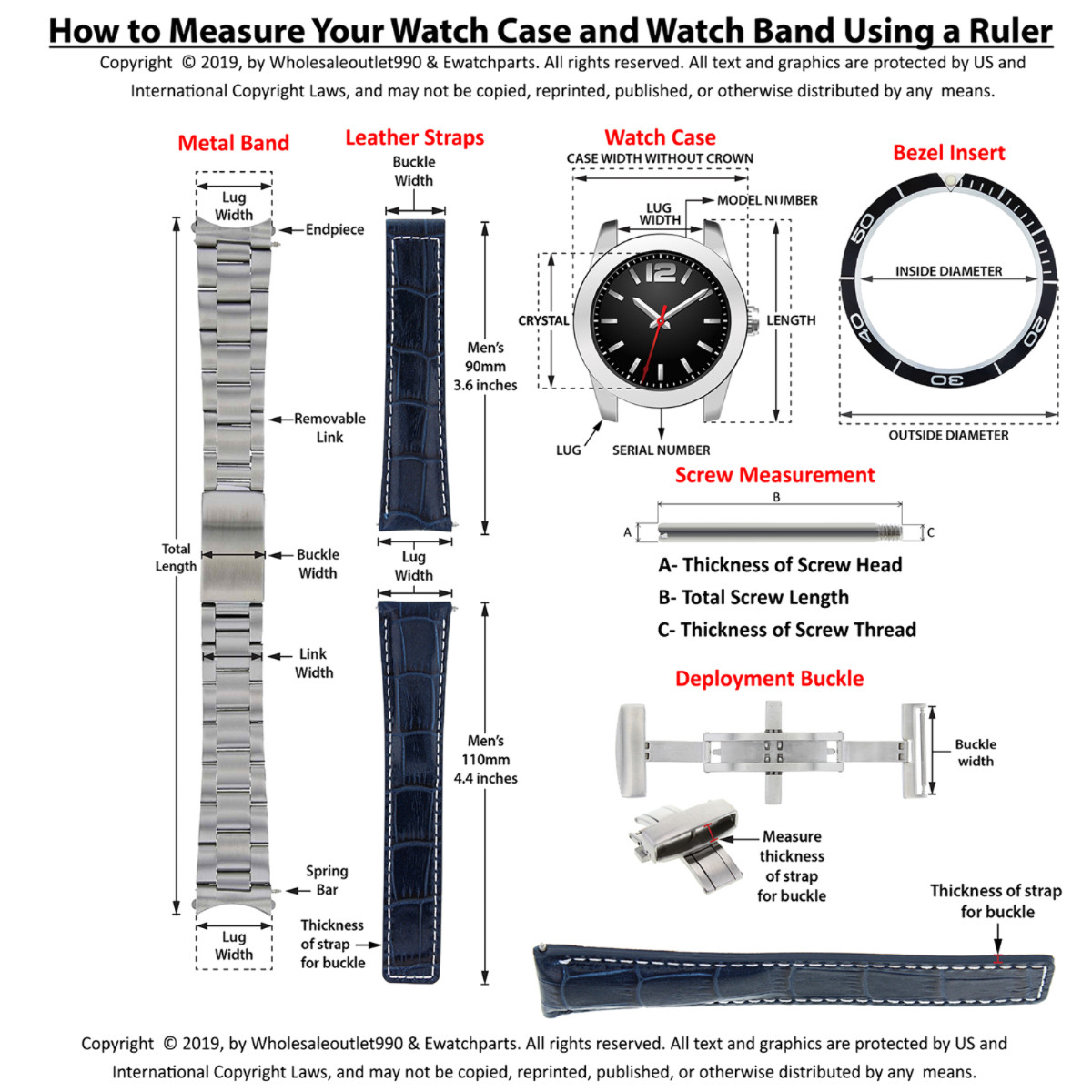 Replacement Watch Component For Repair New Item 910