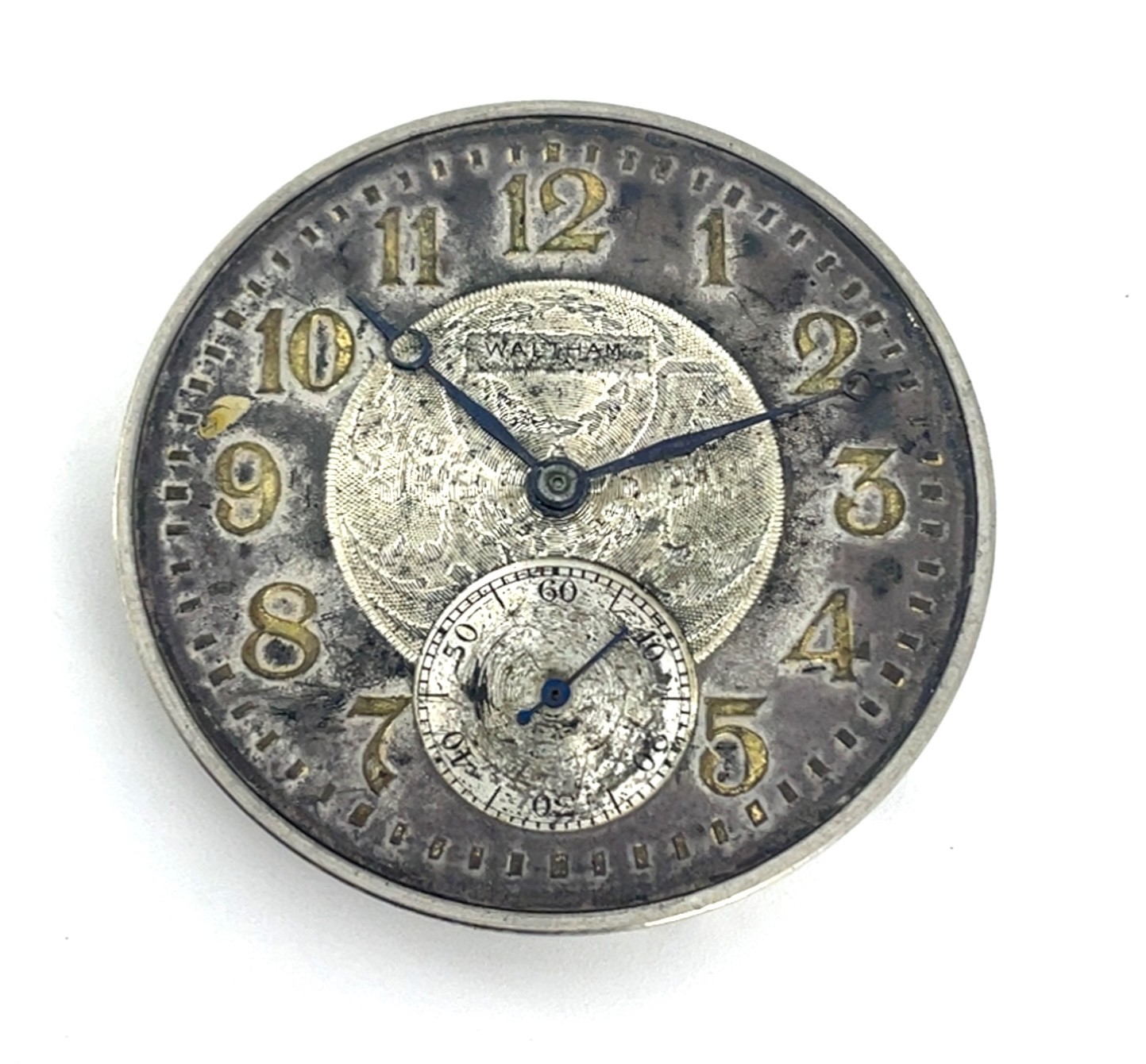 Antique 1917 Waltham Pocket Watch Movement Grade 225 Mod. 1894 12s 17j *REPAIR*