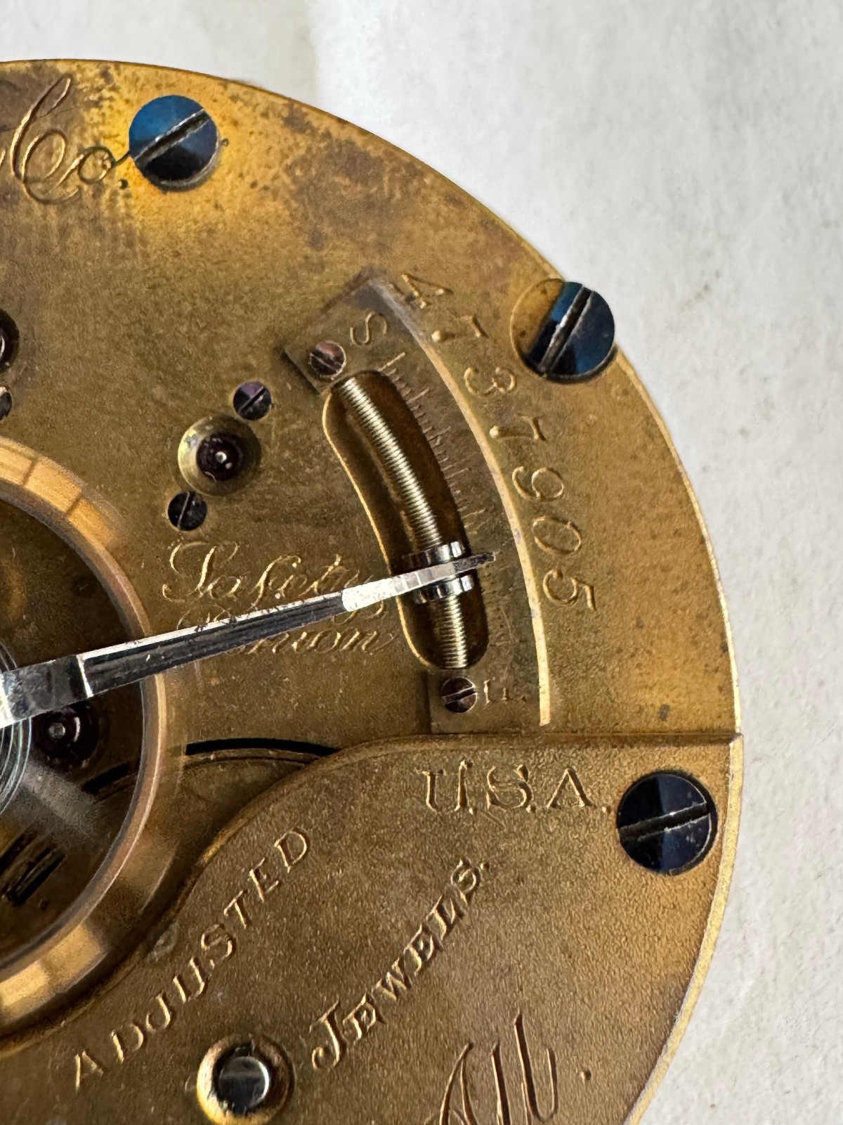 VINTAGE 18 SIZE ELGIN POCKET WATCH MOVEMENT GR. 125 RUNNING GREAT FANCY DIAL