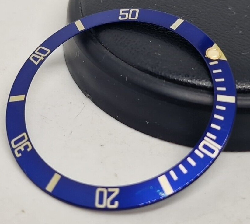 Rolex 315-16808-182 Blue Bezel Insert 16613 16618 16803 16808 Vintage Fat Font