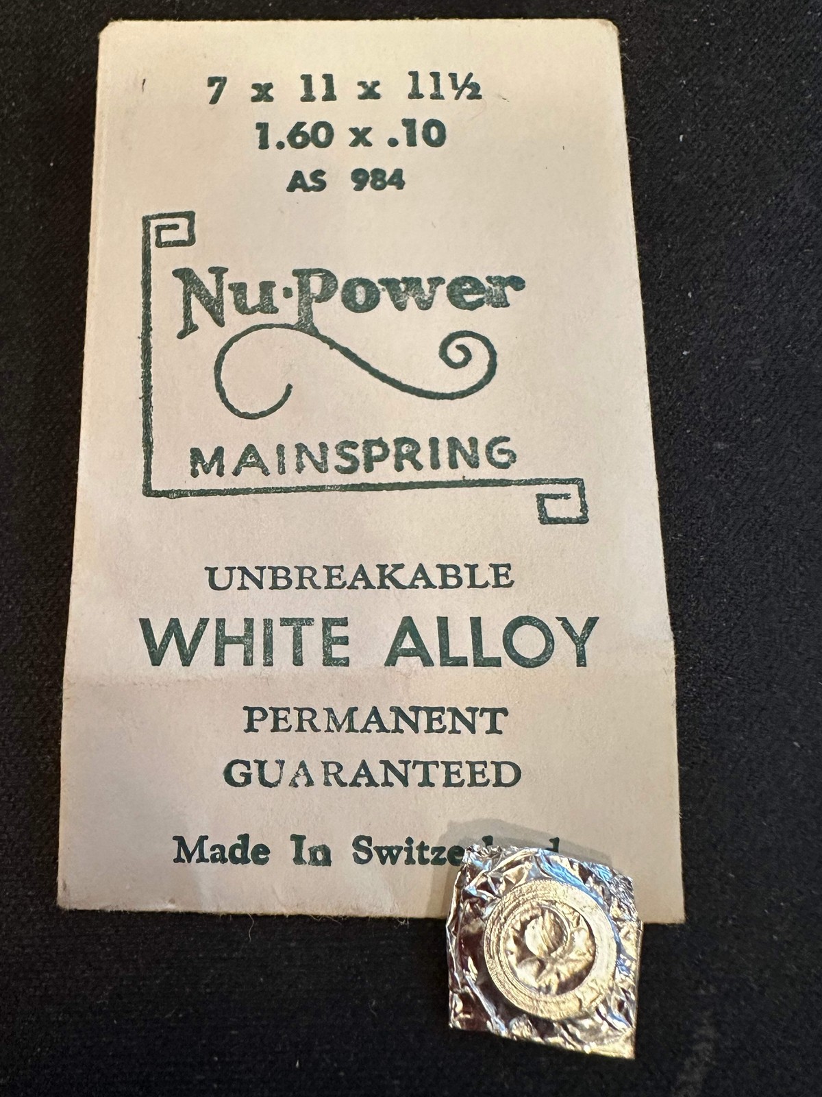 NuPower Mainspring for AS caliber 984 – Alloy