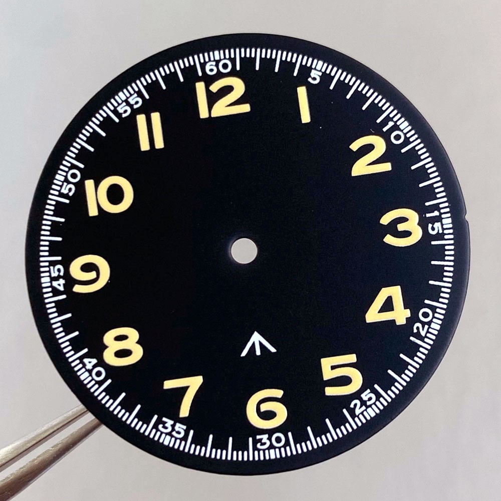 New 33.5mm Luminous Field Pilot Watch Dial Face Fit NH35 ETA2824 Miyota8215 VH31