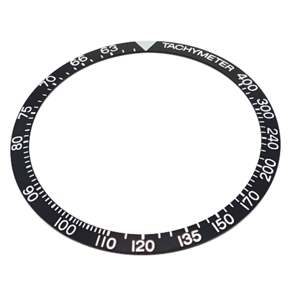 Black Tachymeter Replacement Bezel Insert 37.20mm x 32mm For Tag Heuer