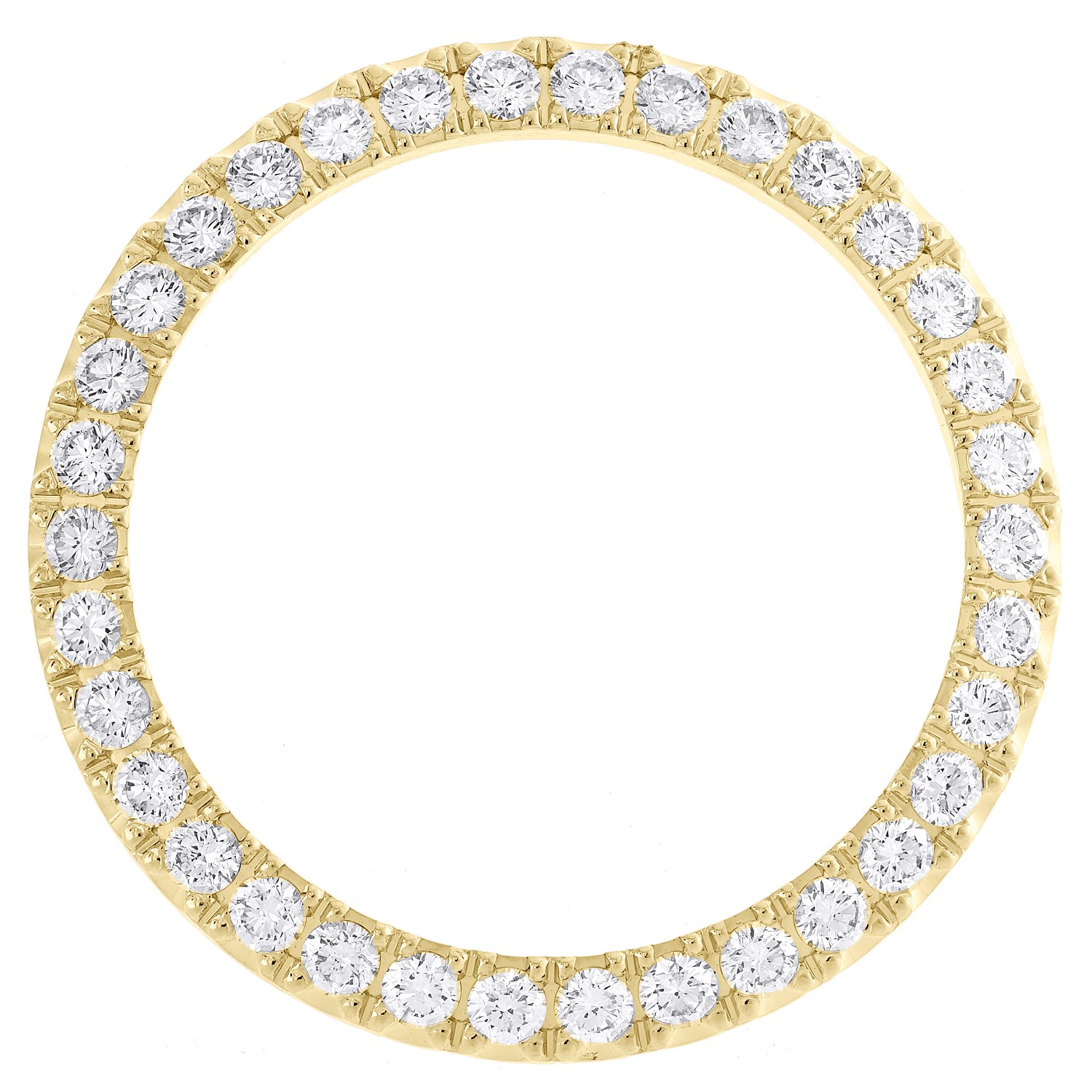 10K Yellow Gold Custom U-Cut Diamond Bezel For Rolex Day-Date 36mm Watch 3.20 CT