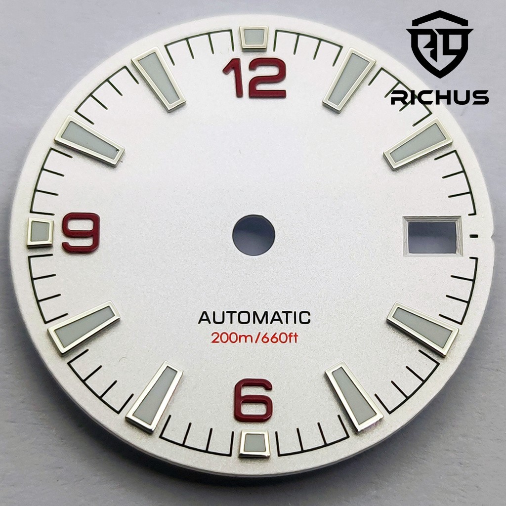 28.5mm Watch Dial Green Luminous Fit NH34 NH35 NH36 Movement Accessories