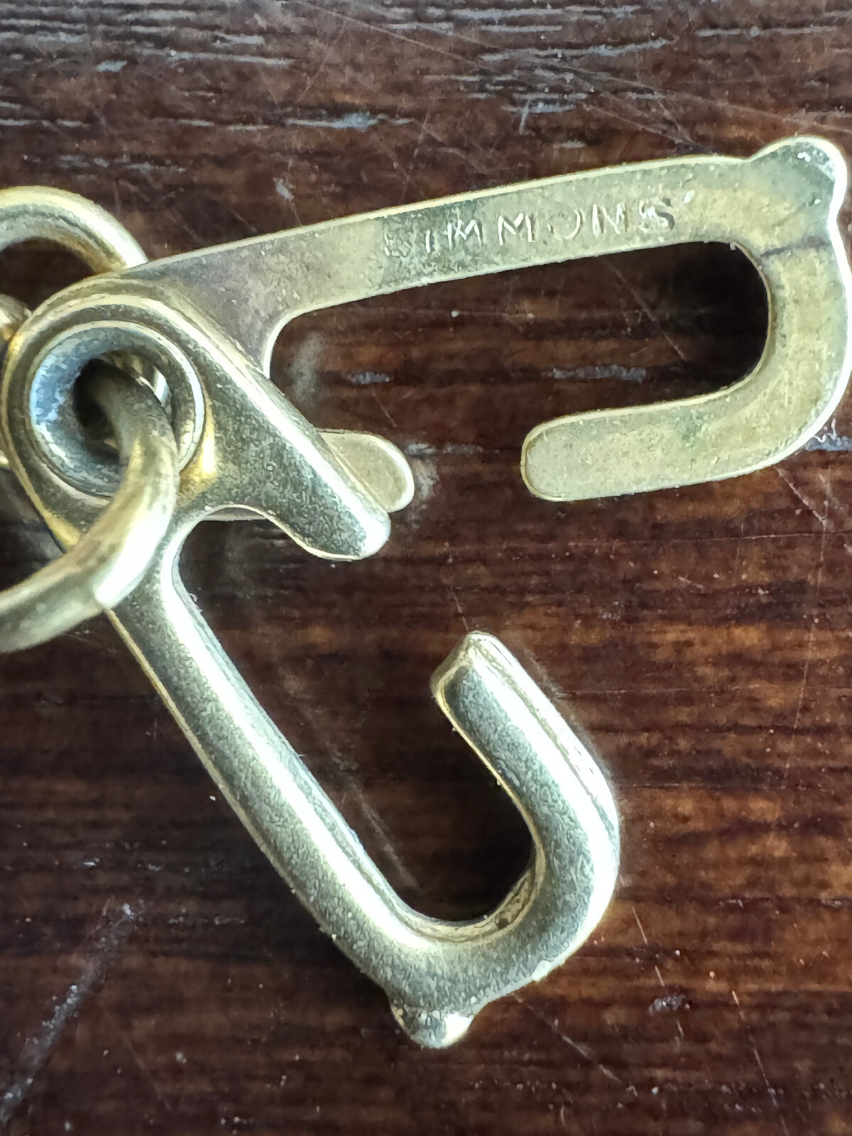 VINTAGE 18 INCH SIMMONS YELLOW GOLD FILLED POCKET WATCH CHAIN, NICE CONDITION