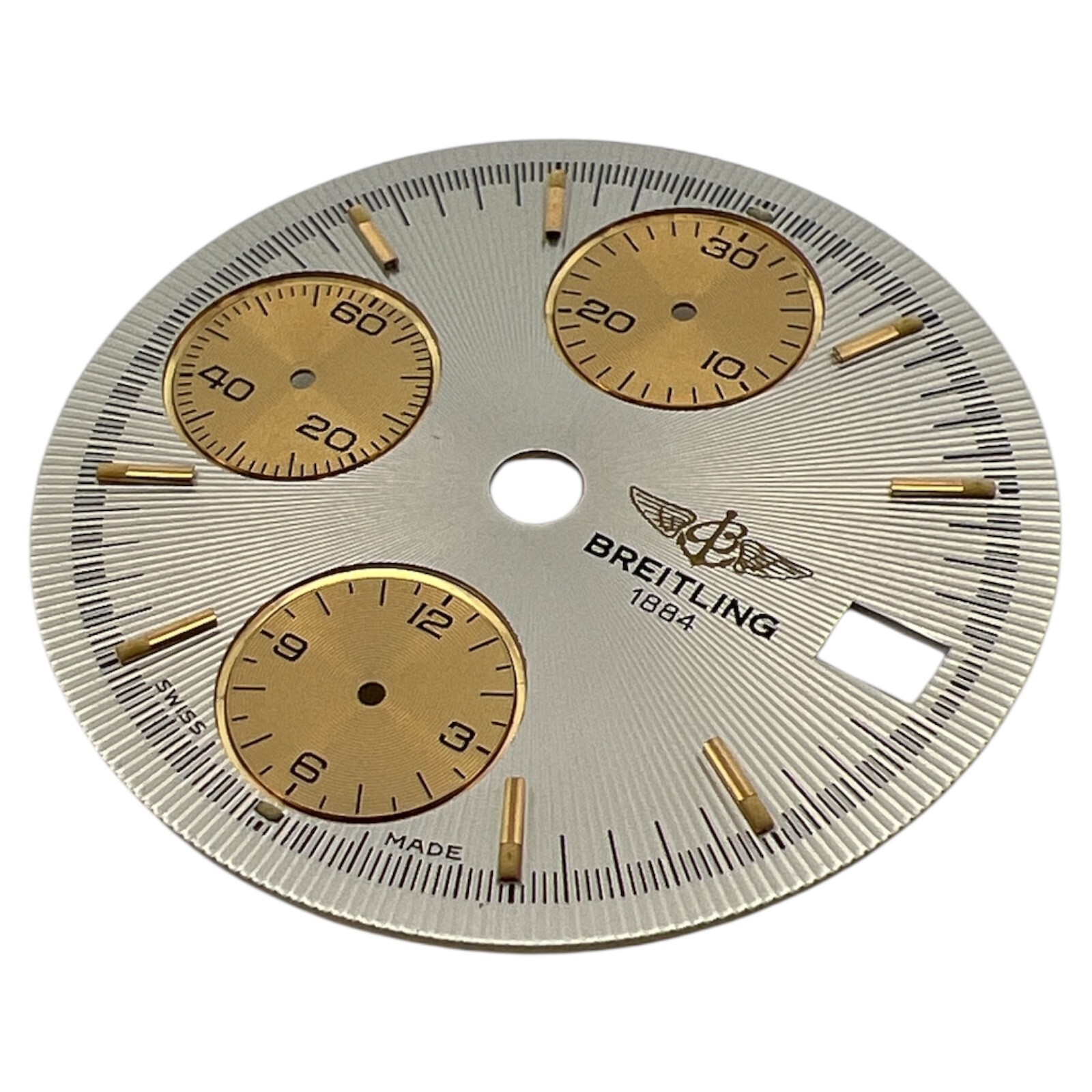 Genuine Breitling 1884 Chronomat 38mm Sunray Dial Silver & Gold 81950