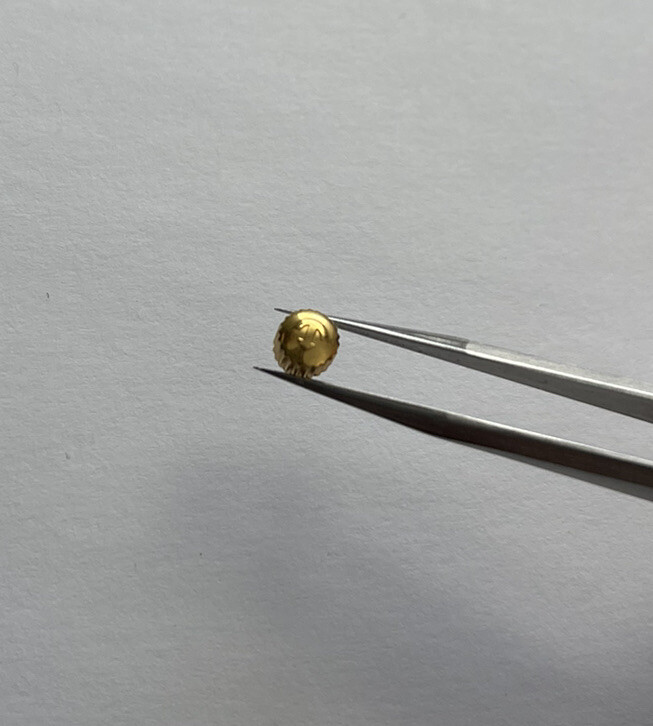 Brand New Genuine Rado Diastar 4.5mm Yellow Color Water Proof Crown Part