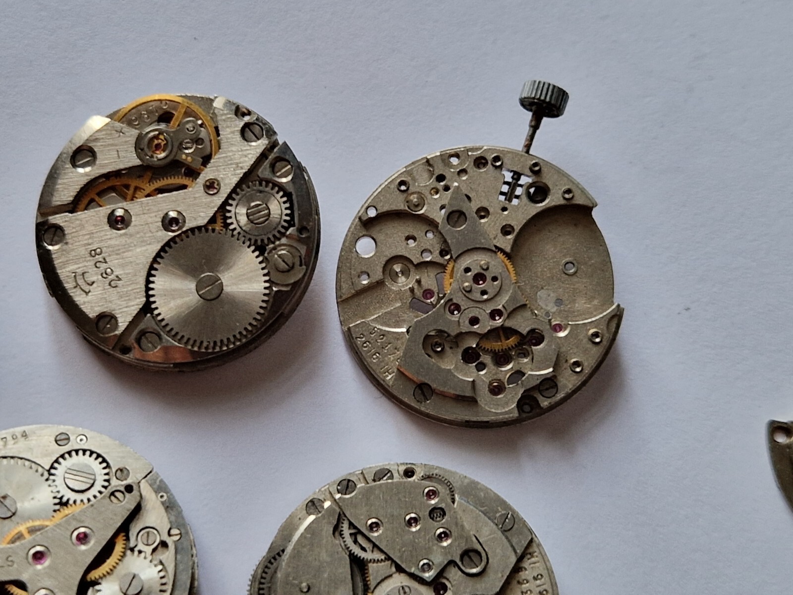 vintage watch parts Poljot and alarm sekonda watch movement parts USSR lot