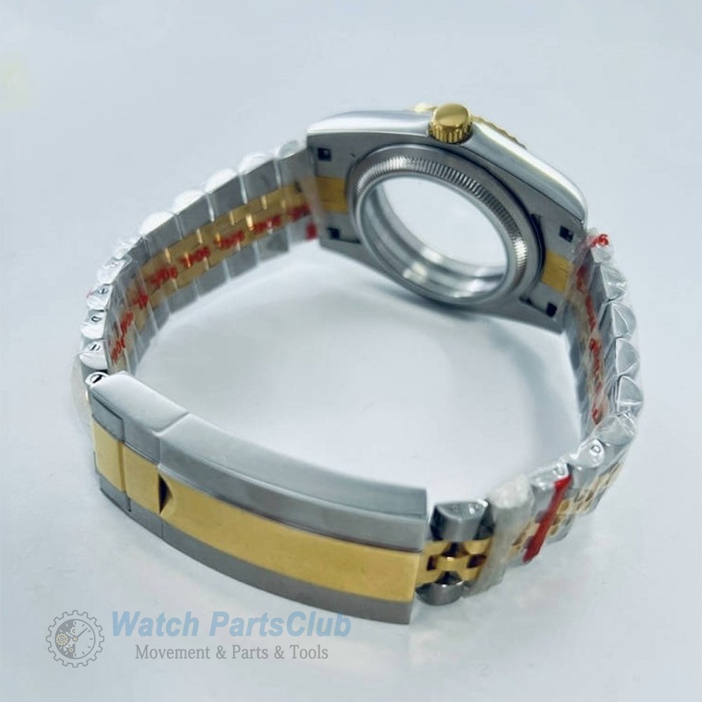 40mm Watch Case with Fluted Bezel & Jubilee Strap-Fit NH35 ETA2824 Movement