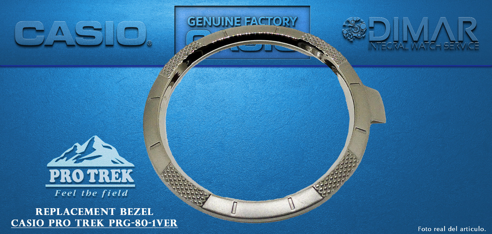 Replacement Vintage Original Bezel. CASIO PRO TREK PRG-80-1VER.