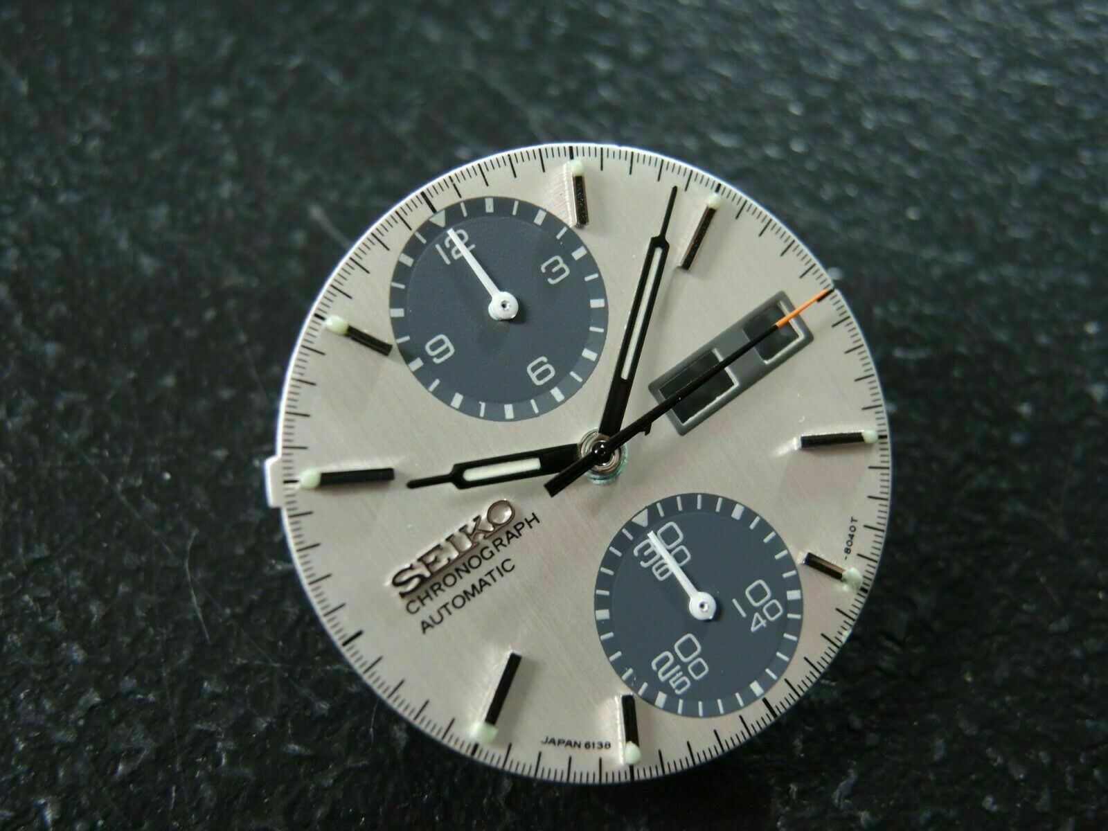 NEW BRUSHED FINISHED DIAL & HANDS VINTAGE PANDA 6138-8020 CHRONOGRAPH WATCH