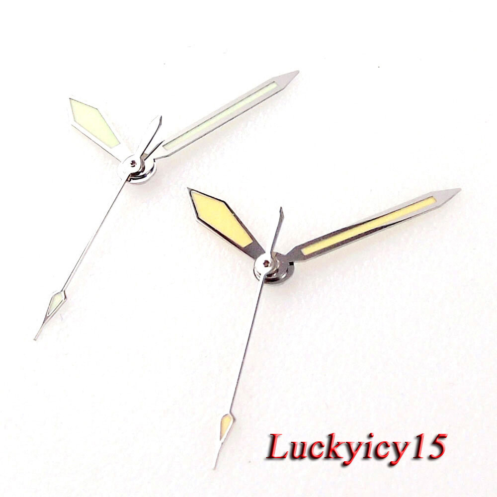 New Luminous Silver Yellow Watch Hand for NH35 NH36 Watch Accessories Parts