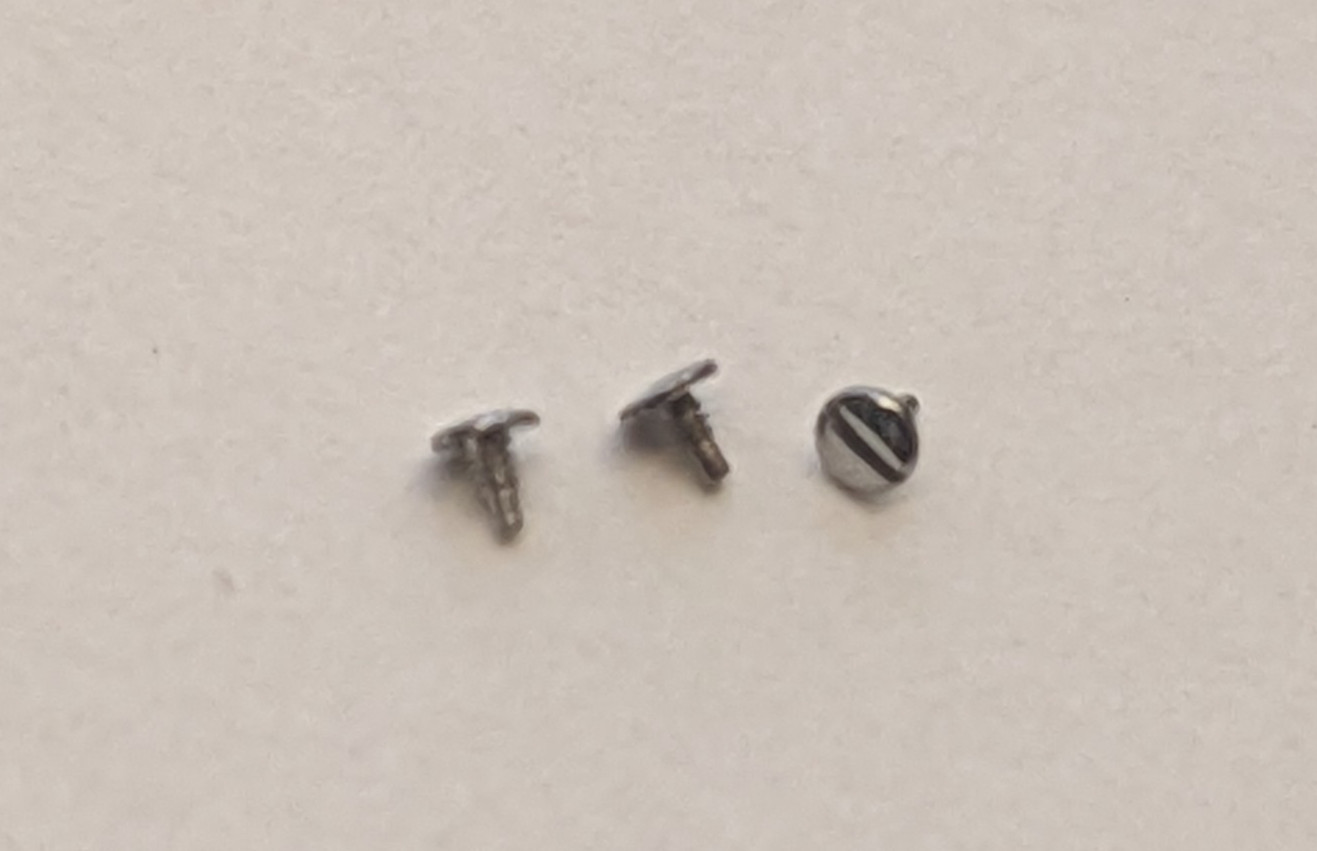 AS Caliber 976 Click Screws part 5425 Swiss made x 3 pieces