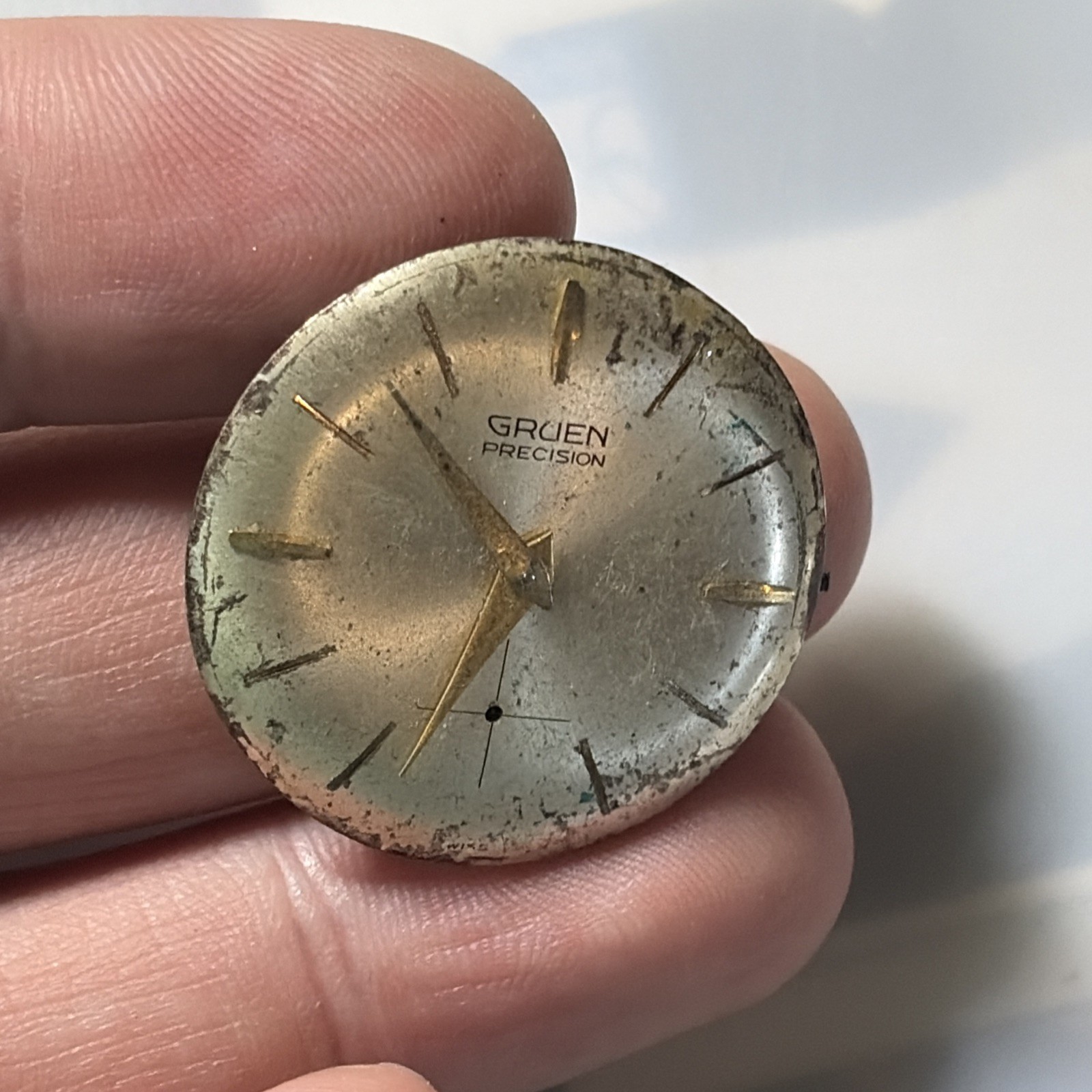 Vintage Gruen Precision 17J Swiss 510 Wrist Watch Movement Parts/Repair AS IS