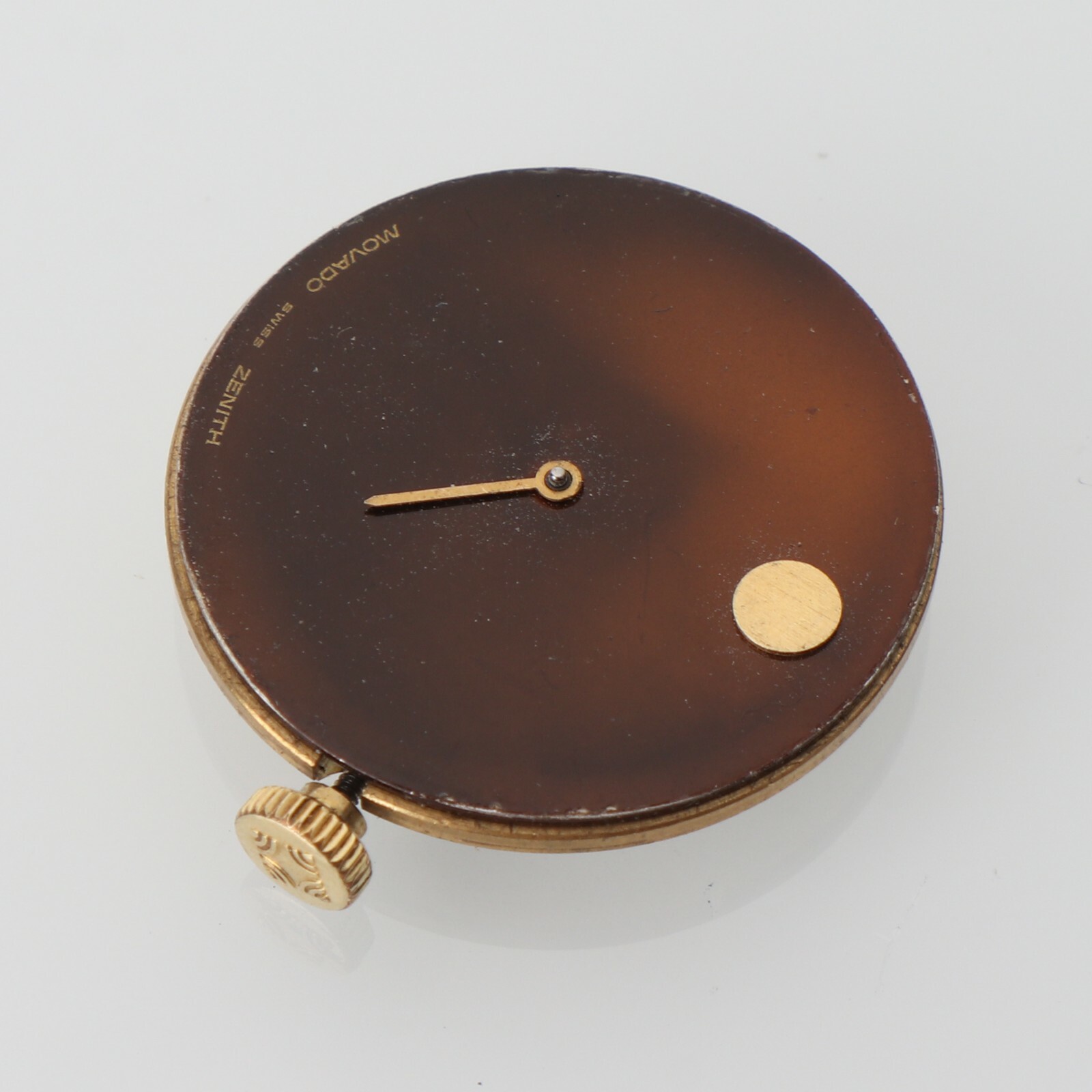 Rare Movado Zenith Tiger Eye Dial Mechanical Winding Movement w/ Original Crown