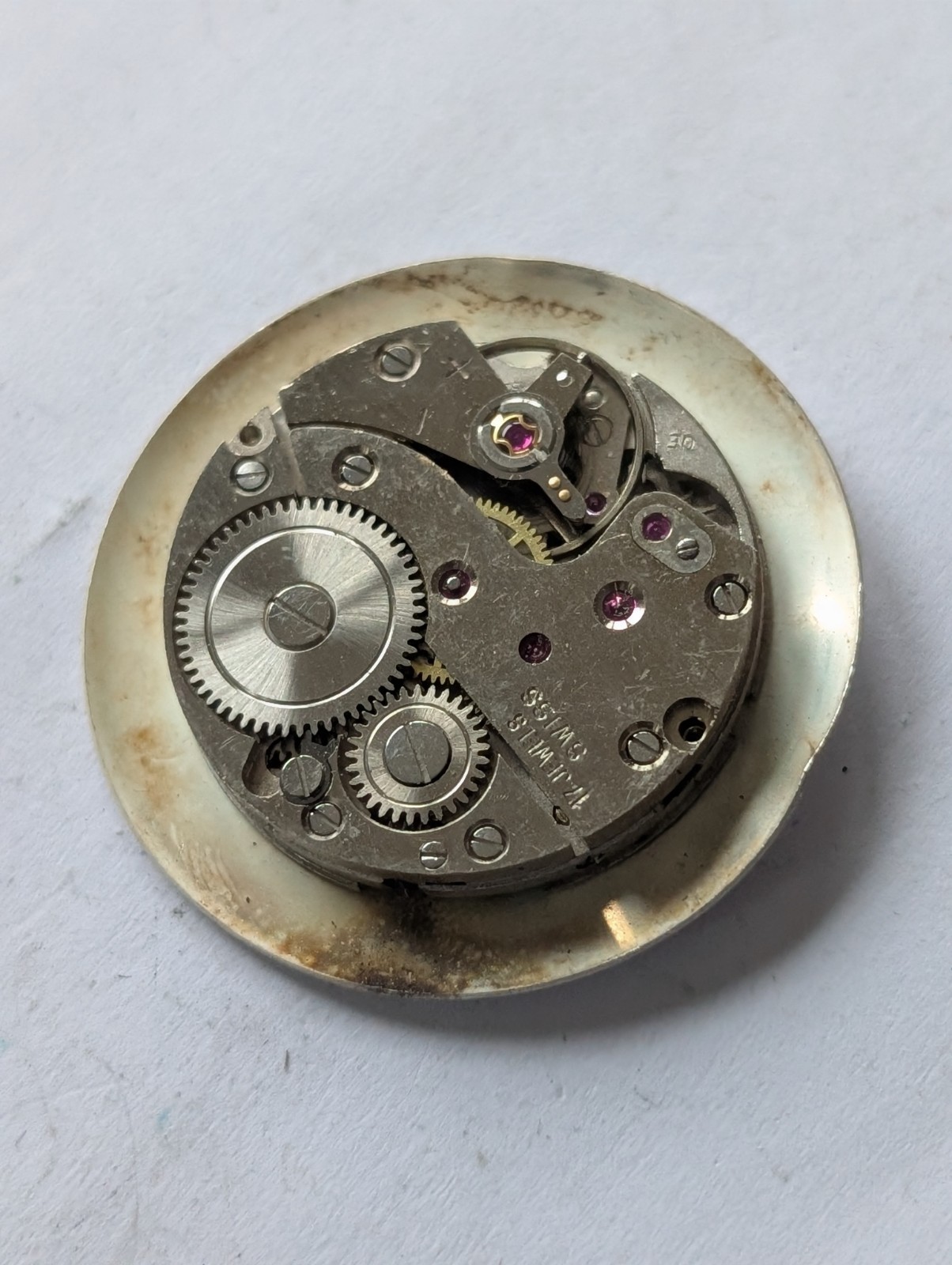 Vintage Arogno 152 Mechanical Watch Movement (Runs/Untested)