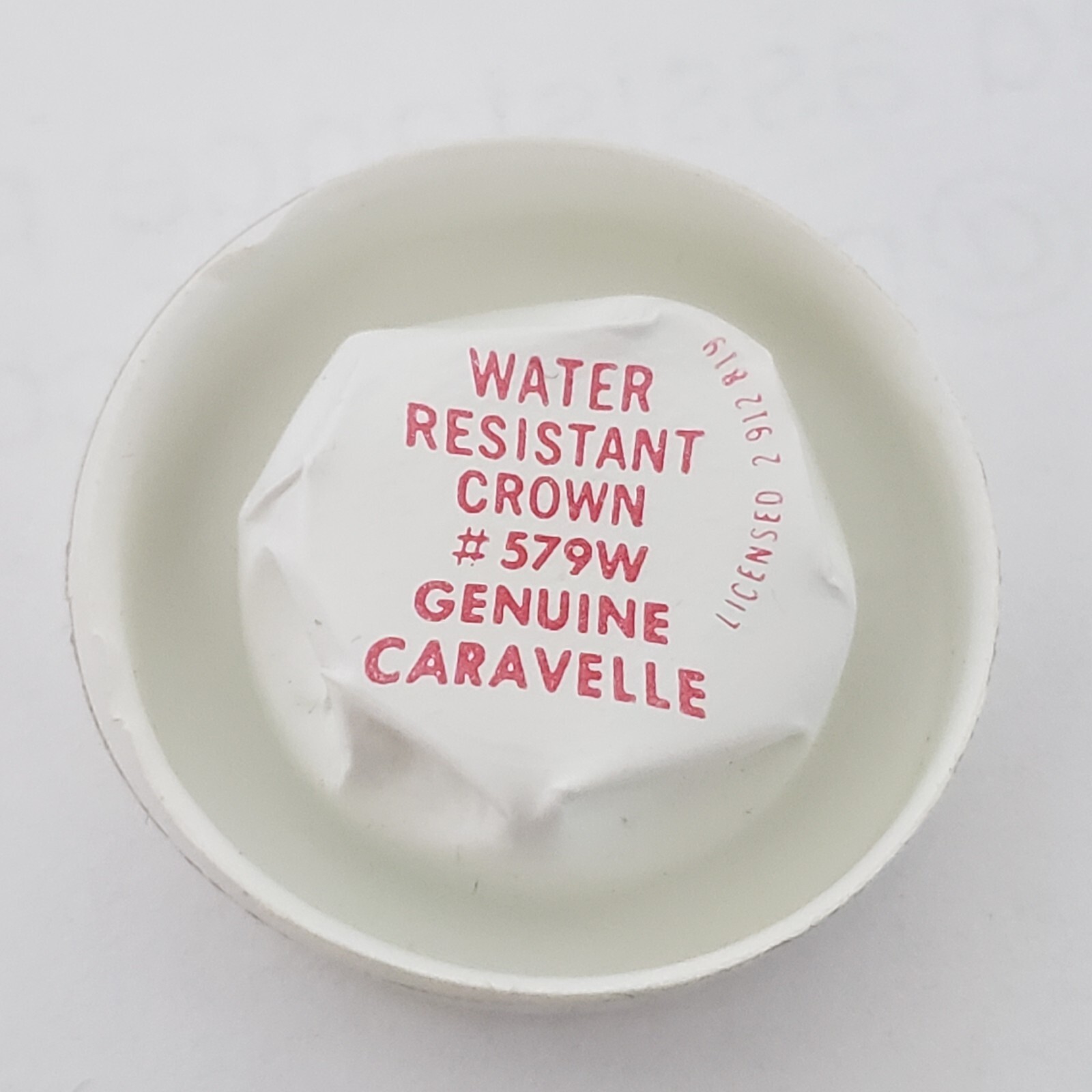 Caravelle Bulova water resistant crown silver 579W New old stock 4.0mm – 072