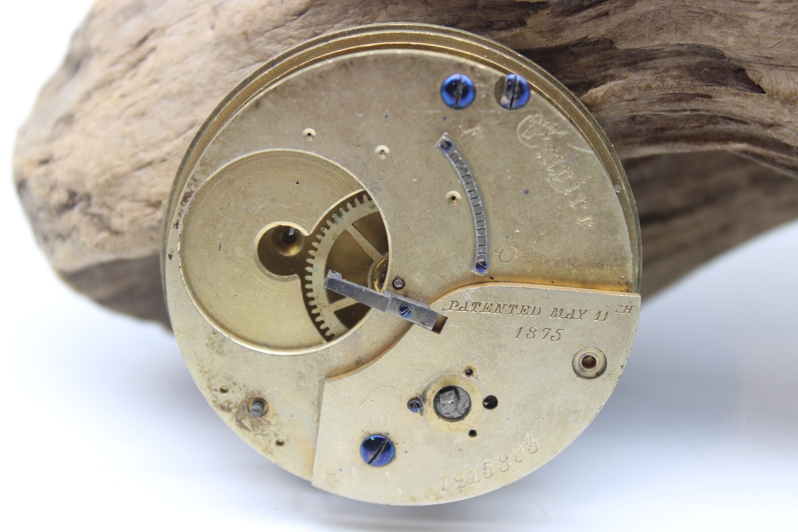 1875 PATENTED EMPIRE POCKET WATCH MOVEMENT 1215803 45.4mm (CC)