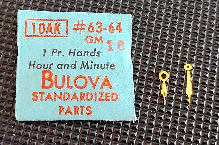 Bulova 10AK Watch Hands Gold Modern 18 watch part 10BH 10BM 7AA 7AK 8AC 8AE 8A