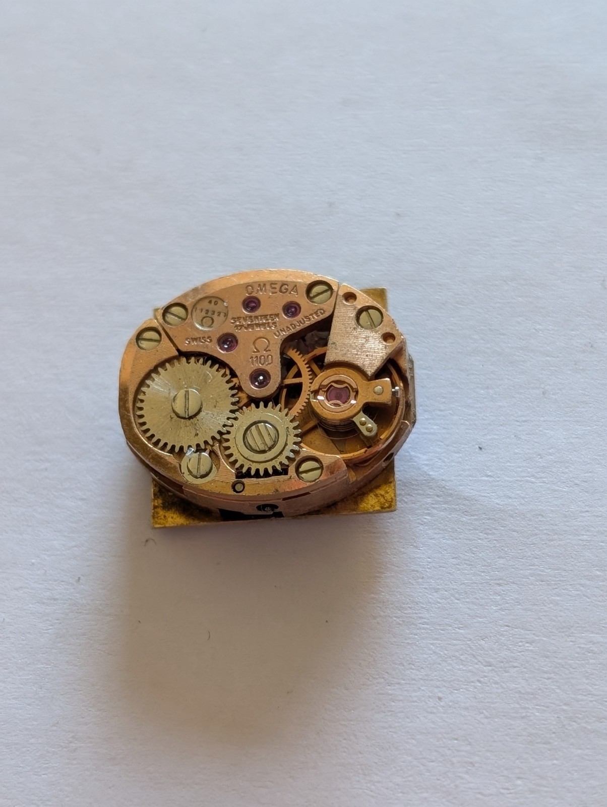 Vintage Omega 1100 Mechanical Watch Movement (Untested)