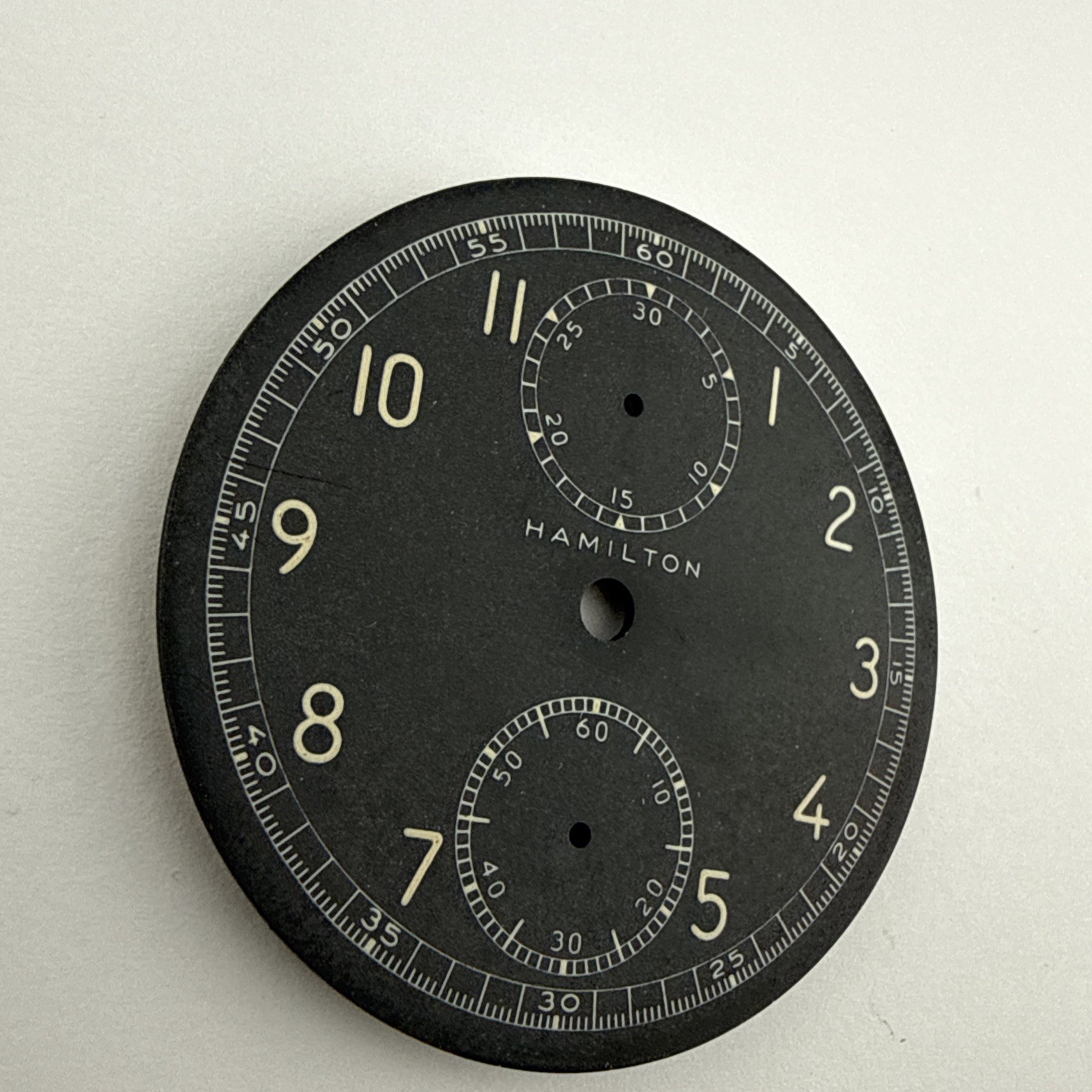 1942 HAMILTON MODEL 23 WWII Military Chronograph OEM Black Dial New Old Stock