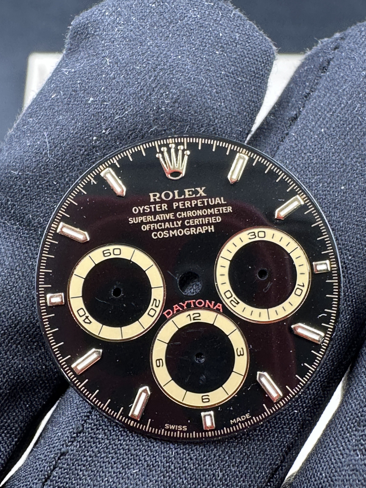 Rolex Zenith Daytona Original Black Index Dial For Models 16523 16518 & 16528