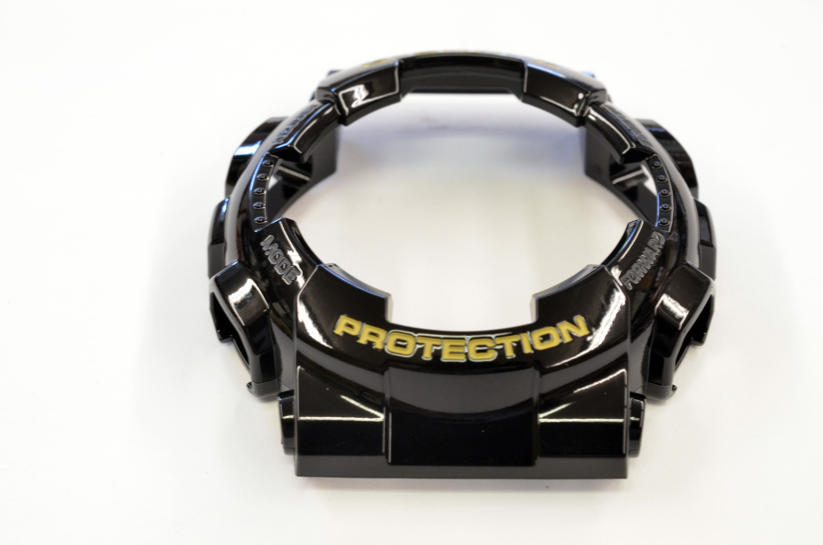 Casio G-Shock Protection GA-110GB Watch Band Bezel Black Shiny Shell Gold Letter