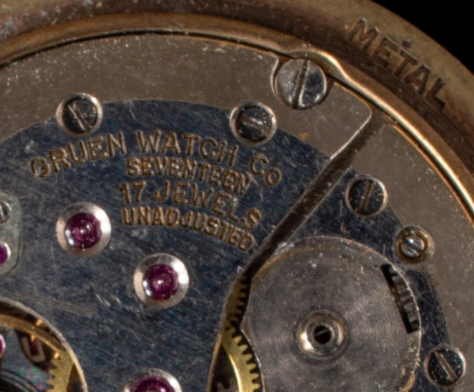 GRUEN 17 Jewels Precision Movement Silver Dial with Black Markers