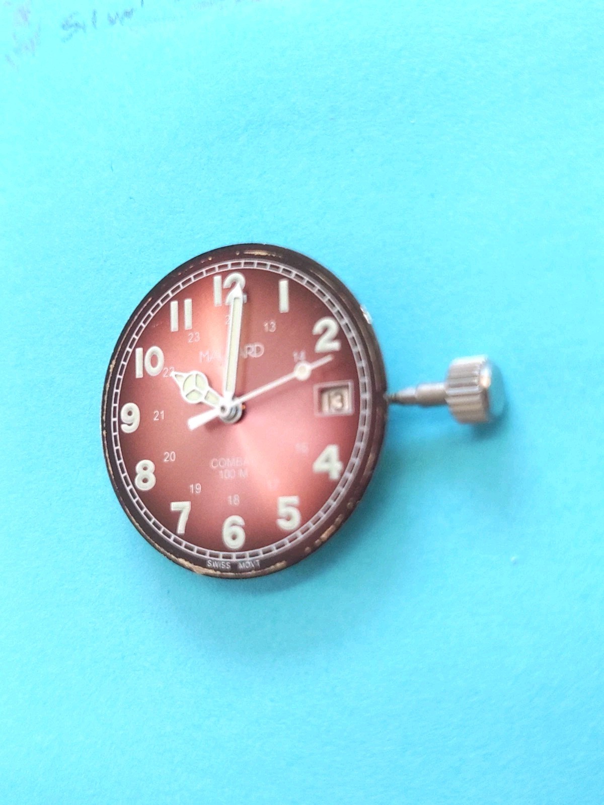 ETA F04.111 Swiss 3 Jewel D@3 Movement, 23mm Mallard Cat Eye Plum Dial&Hands.Run