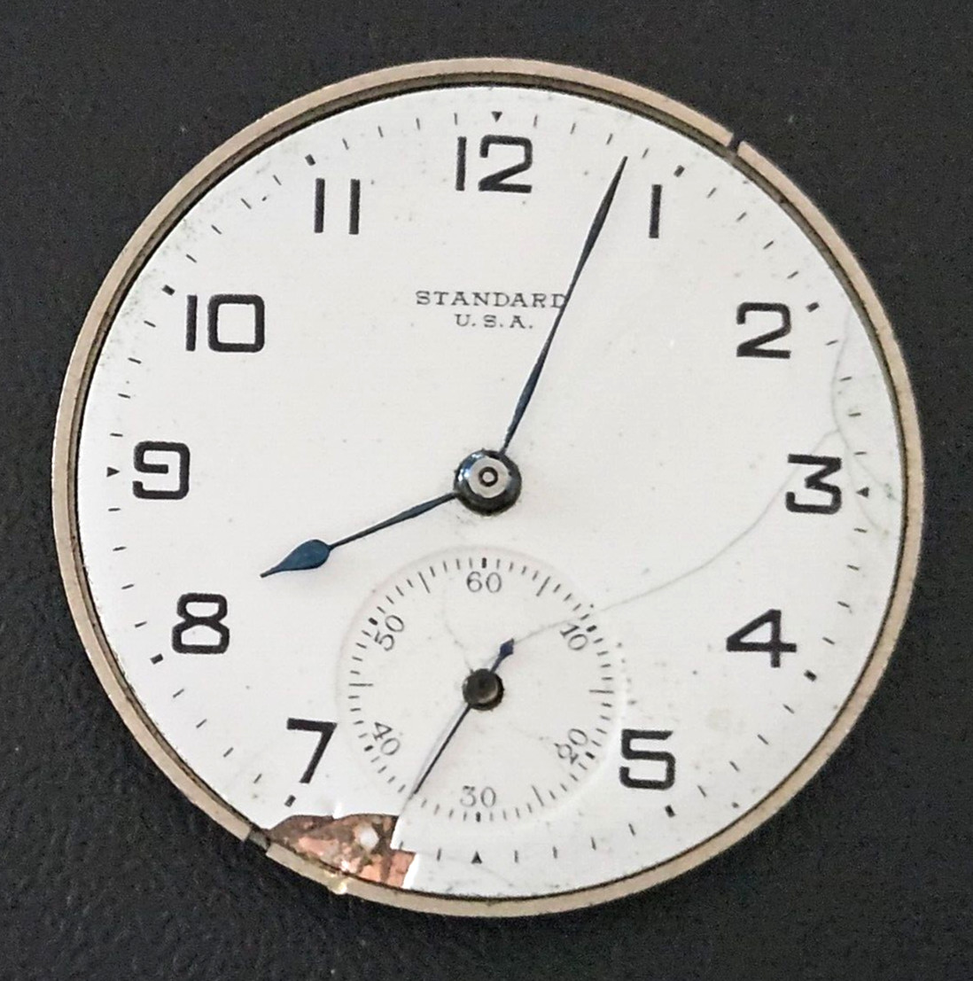 NEW YORK STANDARD 38mm 7J USA WATCH MOVEMENT (BAL. RUNS WITH ROTATION) LOT.124