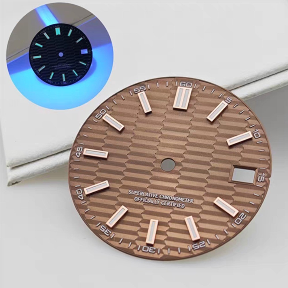 NH35 Dial 28.5mm Blue Stripe Dial Blue Luminous for NH35/36 Movement Watch Parts