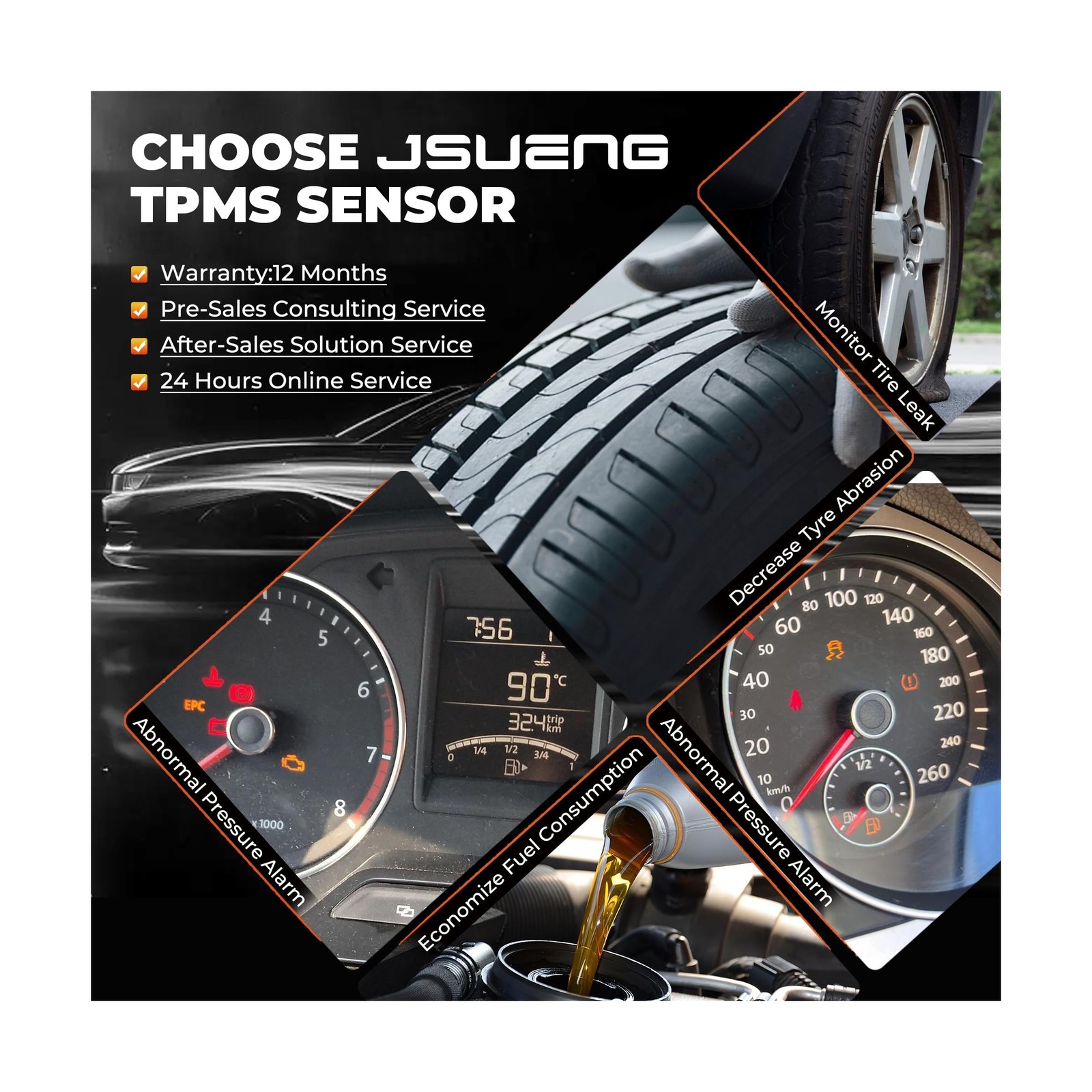 Ford TPMS Sensor, Tire Pressure Monitoring System Sensor fit for Ford F150 F2…