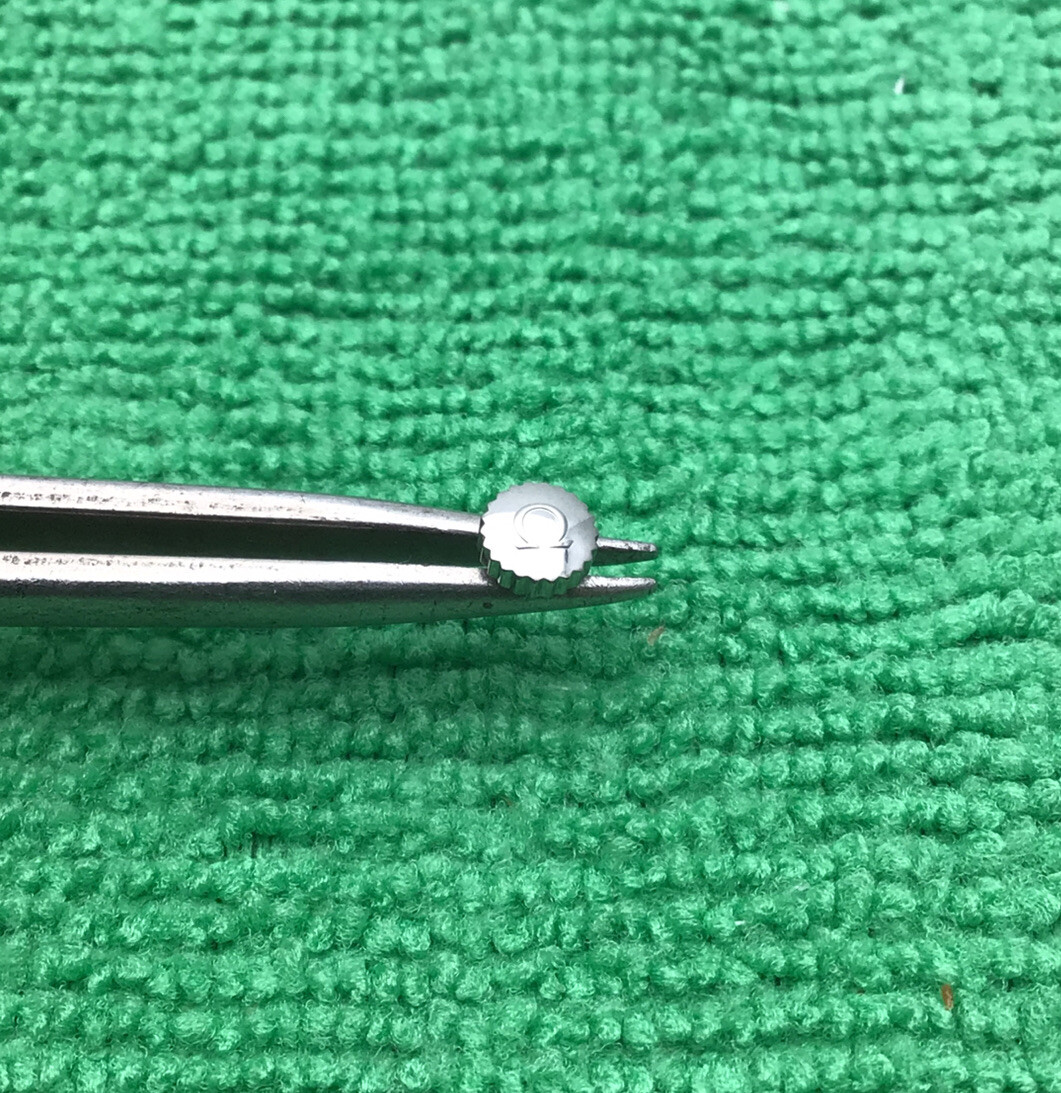 Genuine Omega Crown S/S 5mm Dust Proof NOS