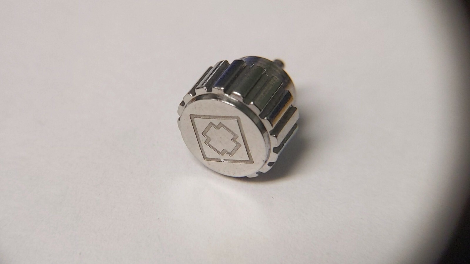 Invicta CROWN Silver Color 10mm long post. etched CROSS LOGO #I7