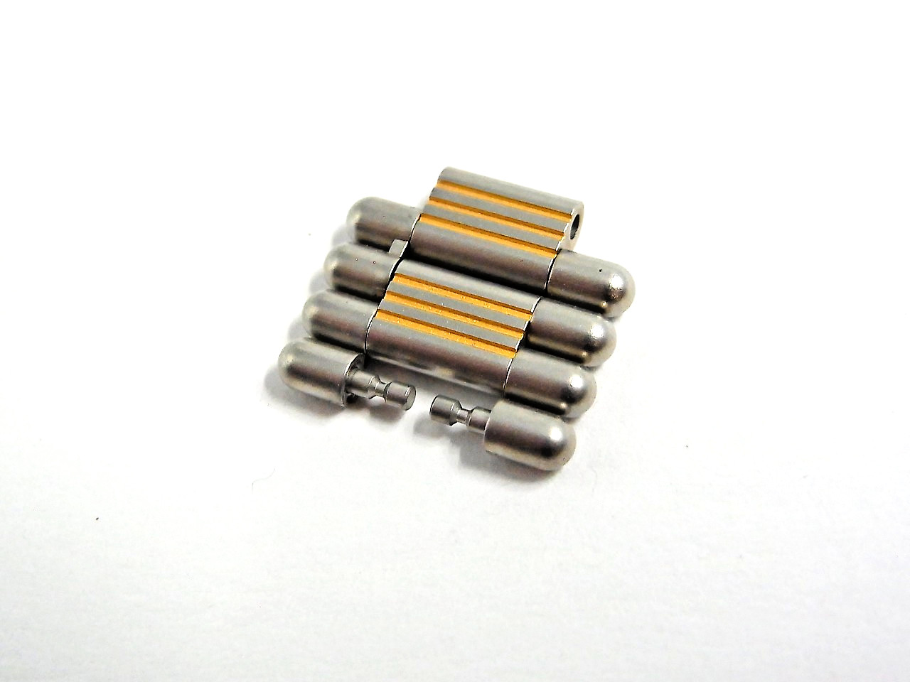 Cartier Must 21 Watch 17mm Genuine SS Link Band Bracelet Parts 2pcs set Mint (c