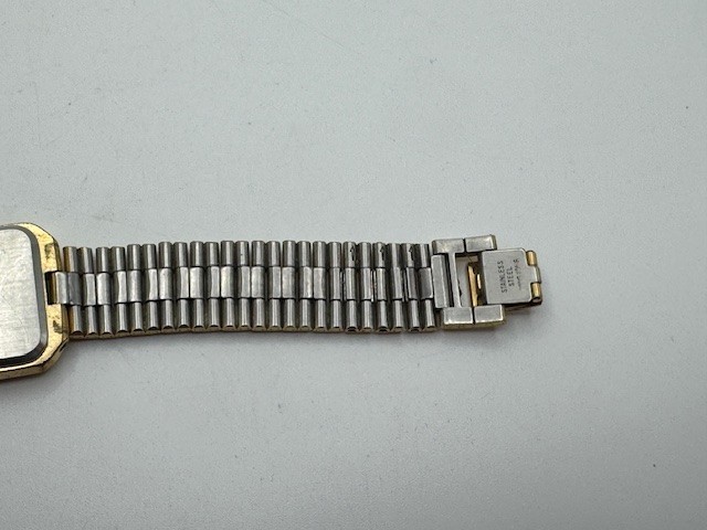 Vintage Mathey Tissot Gold Tone Watch Case and Band ONLY NO Movement