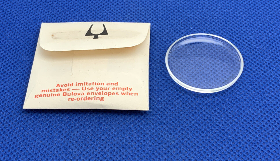 Genuine Bulova Accutron Part 1455-1 Snap Dome Water Resistant Crystal NOS 29mm