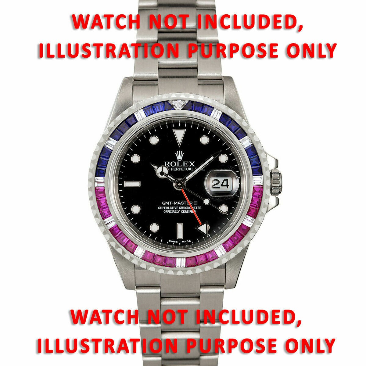 GMT MASTER SAPPHIRES RUBIES & NATURAL DIAMONDS BEZEL ROLEX 116710 116719 116759
