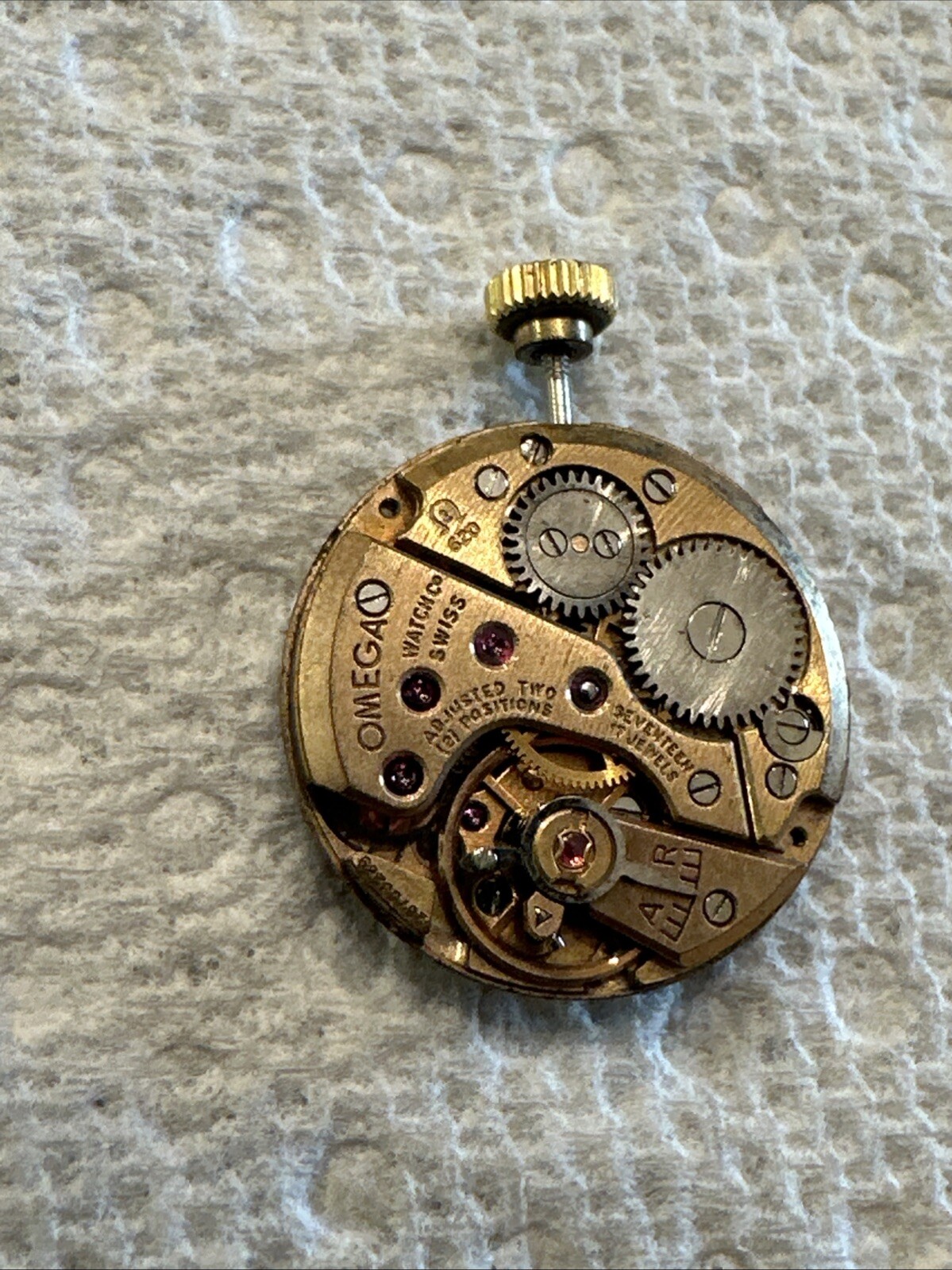 Vintage Omega Caliber 620 17-Jewel 2-Adjustment Movement For Parts