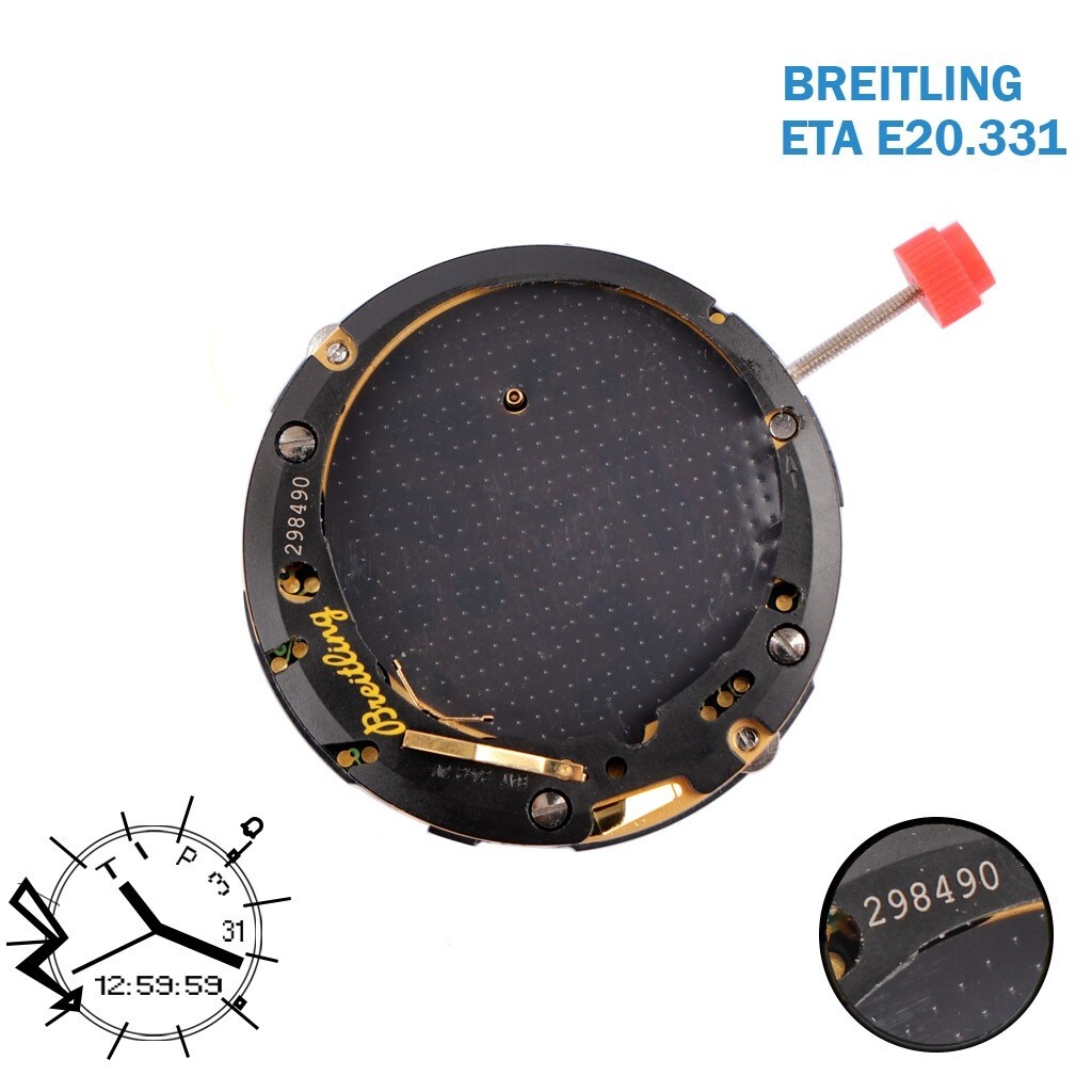 ETA E20.331 BREITLING Finish Movement, Digital, World Time, Alarm, Thermometer.
