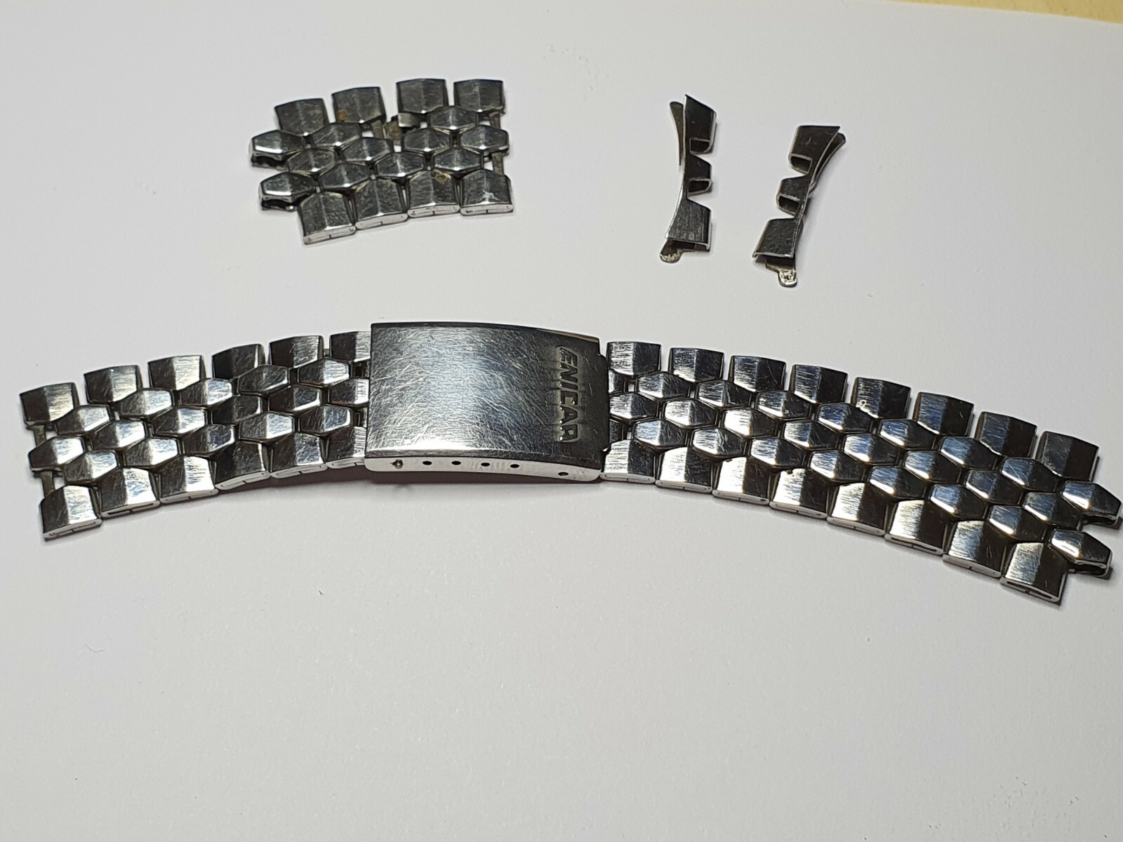 vintage ENICAR watch bracelet from Divers Enicar 18 mm lug DAMAGED