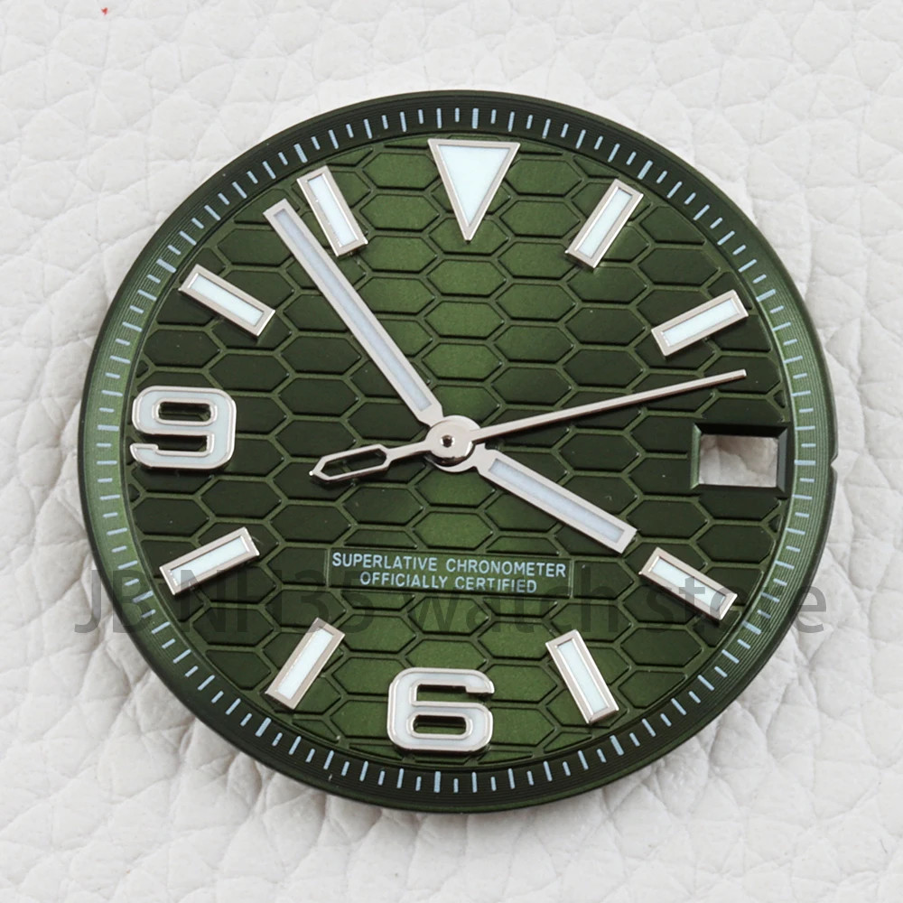 NH35 Watch Dial and Hands Blue Luminous 28.5Mm Watch Face for NH35 NH36 Movement