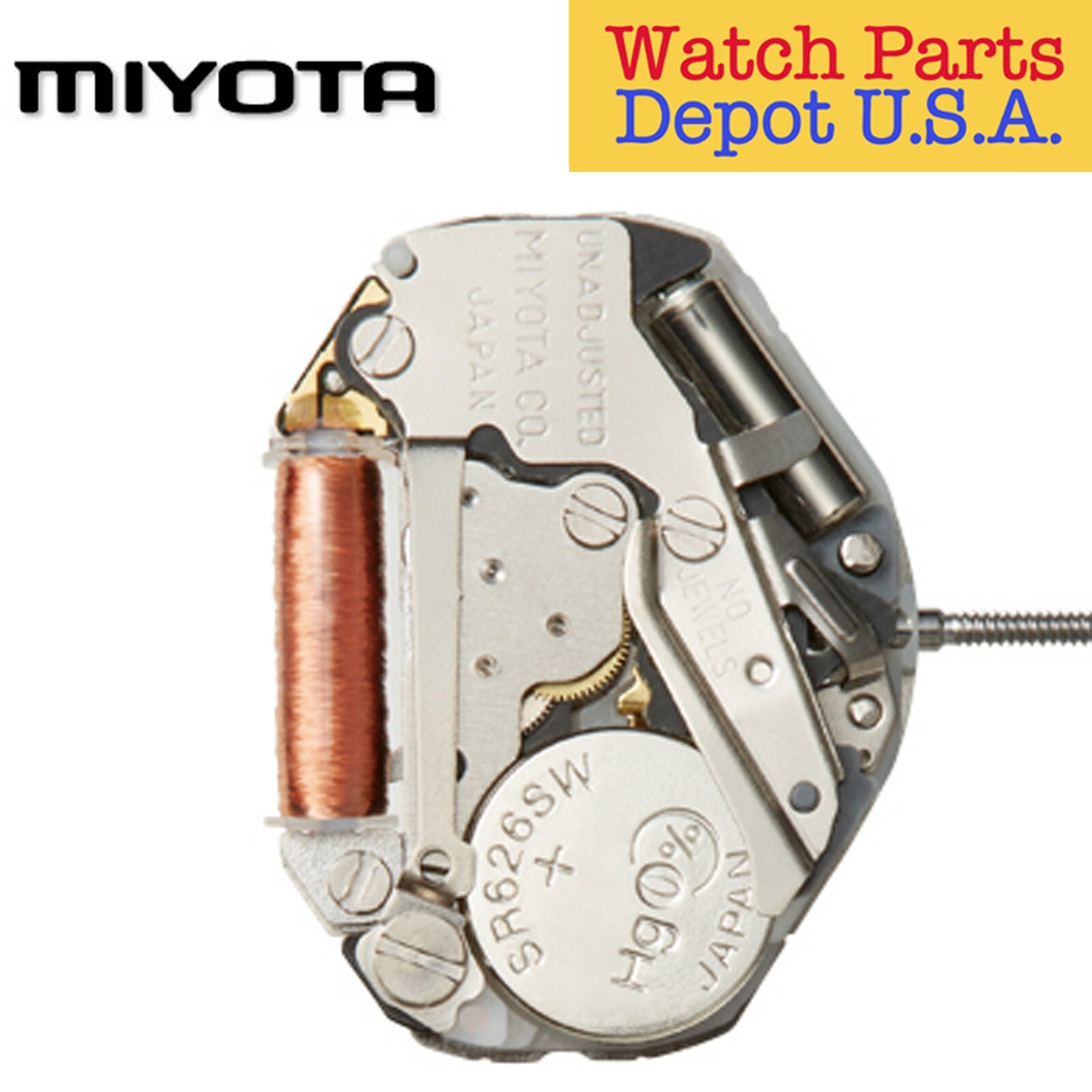 Original Miyota 2033 Japan Quartz Movement, 3 Hands – NEW!