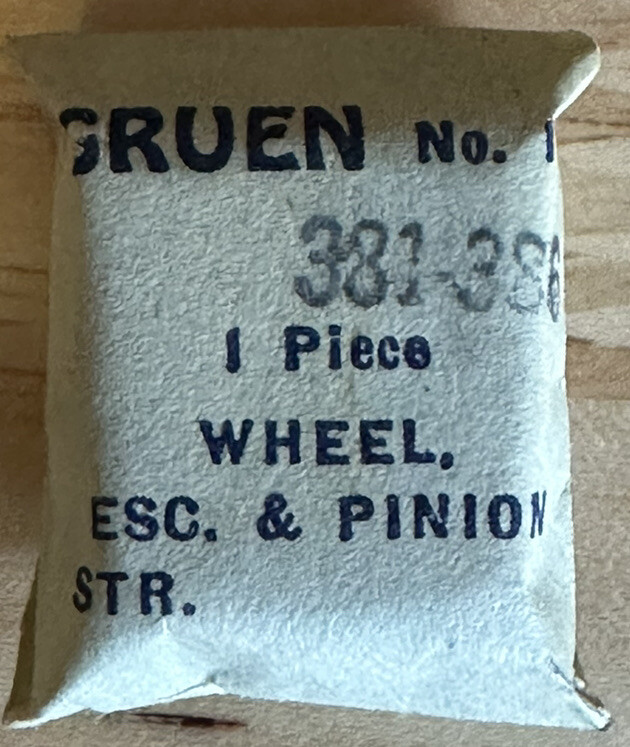 GENUINE GRUEN EB705 CAL381 ESCAPE WHEEL AND PINION WATCH REPAIR PART WP5