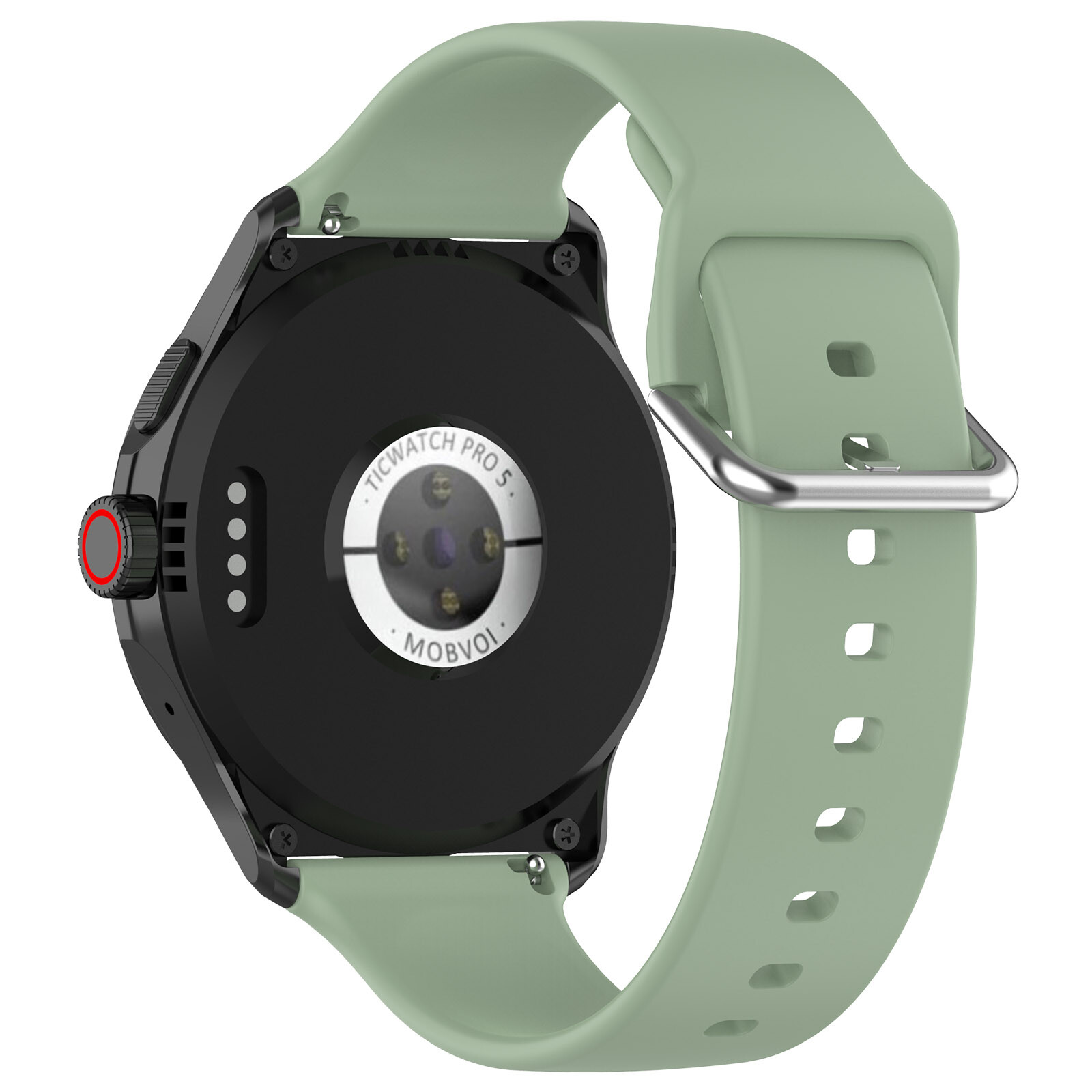 Silicone Strap Replacement Sport Watch Band For Ticwatch Pro 5 Smartwatch
