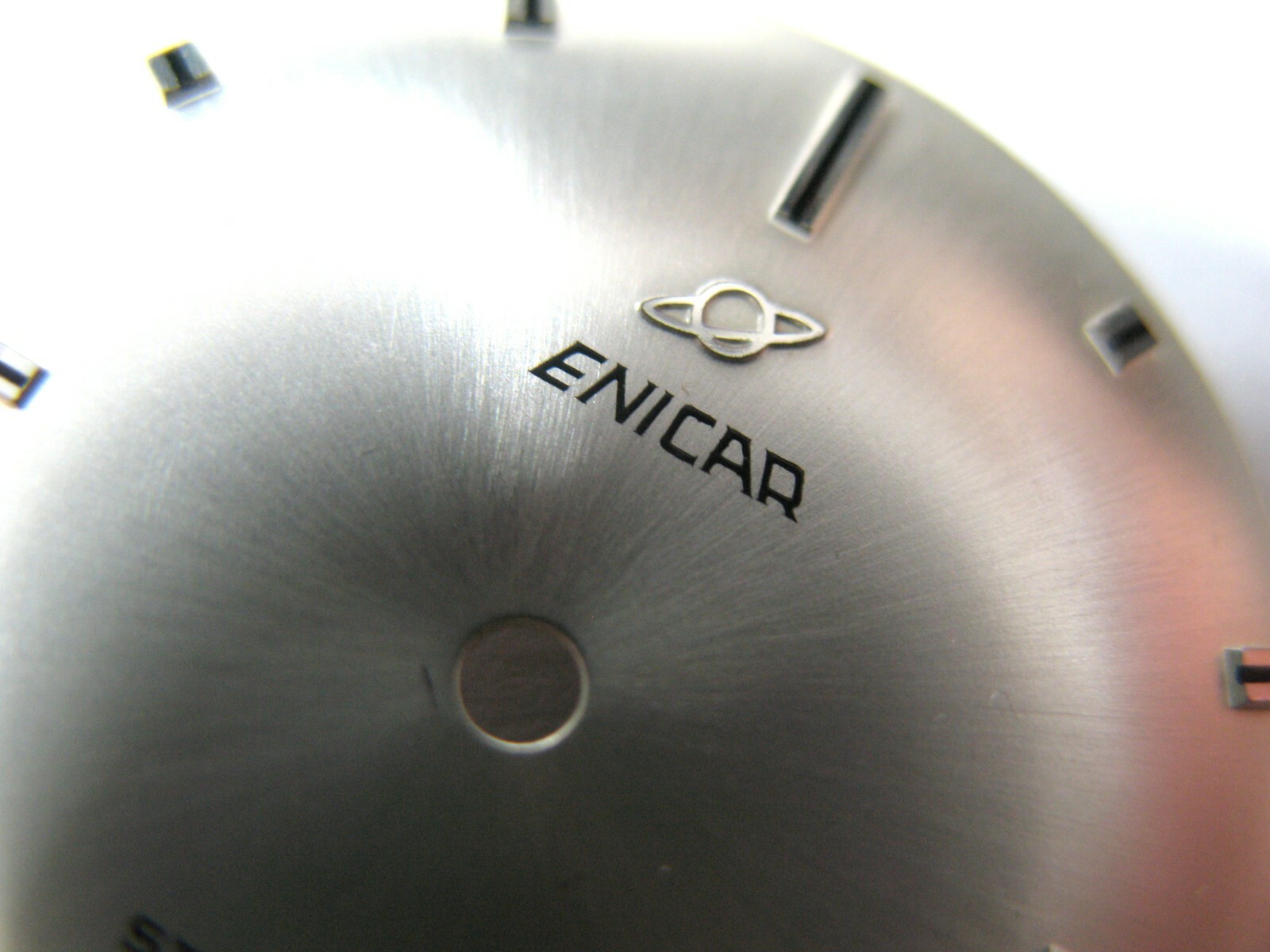 ENICAR 1120 1140 SILVER DIAL SILVER BATONS WITH BLACK STRIPE 29.80MM DIAMETER