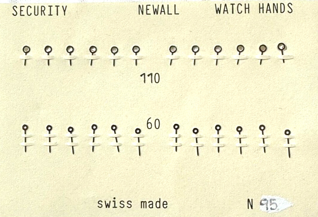 Newall Silver Stick Watch Hands MODELS IN DESCRIPTION LOT AS SHOWN 20-52